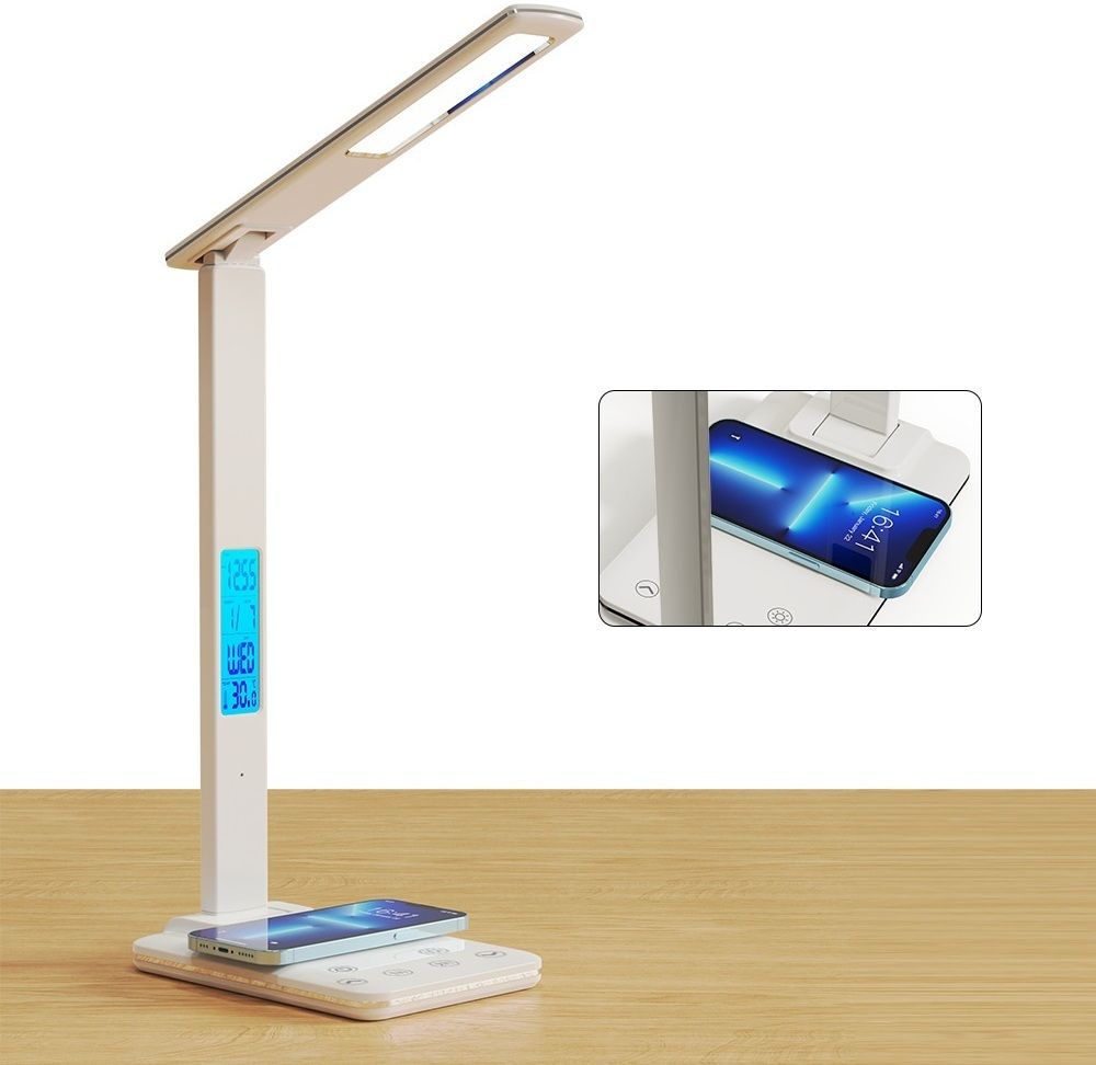 LED Desk Lamp with 15W Wireless Charger & USB Port Study Lamp-image-26