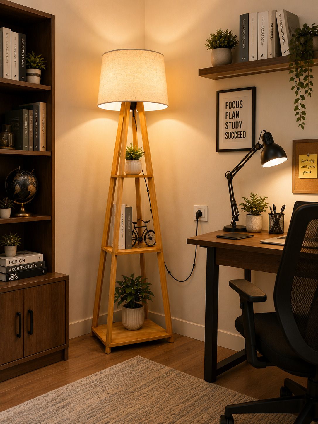 Wooden Floor Lamp Study Lamp-image-2