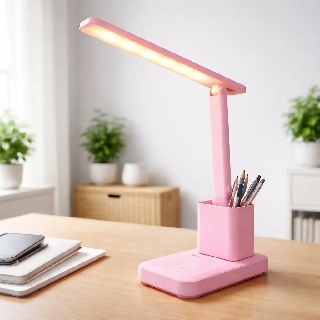 wgm Rechargeable Foldable LED Study Table Lamp with Pen Holder for Foldable Desk Use Study Lamp-picture-22