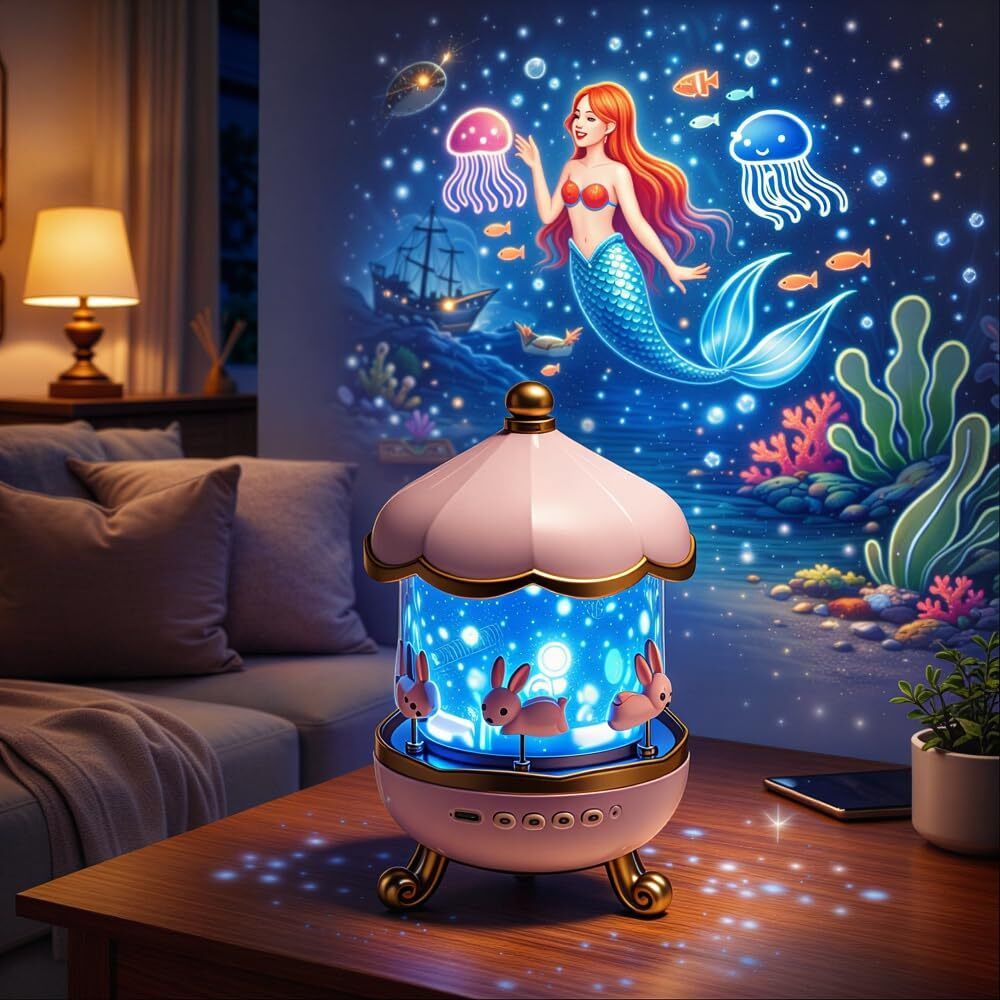 fippyo Rabbits Night Light Projector Night Lamp-picture-1