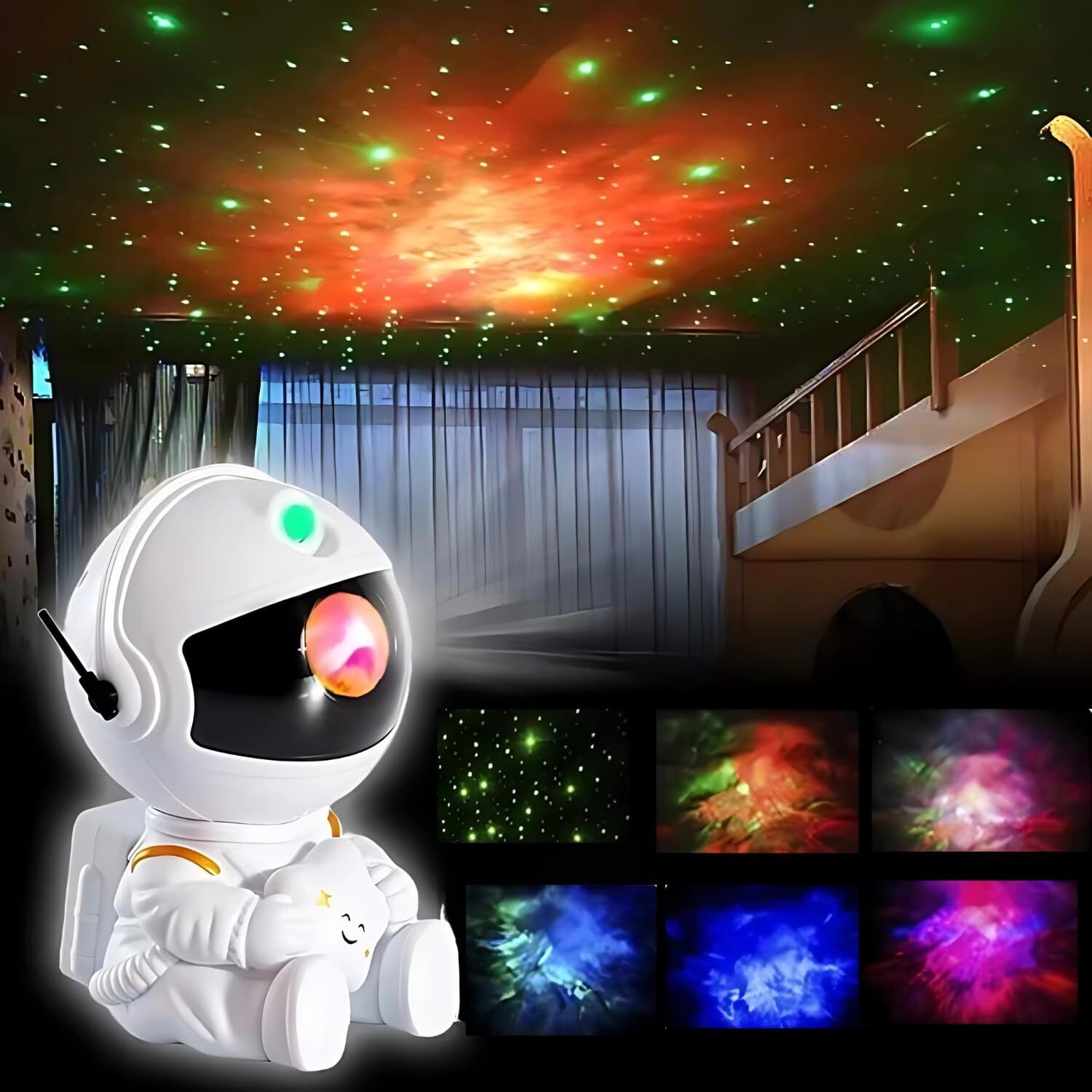Astronaut Galaxy Star Projector with Remote | Nebula Night Light for Bedroom Night Lamp-image-4
