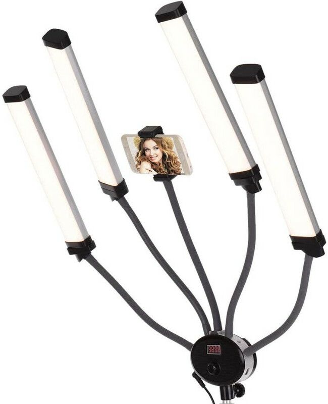 Elevea Led Light,FX-800II Four-Arm LED Video Lamp Fill Lights Bi-Color 3200-5500K Flash-image-18
