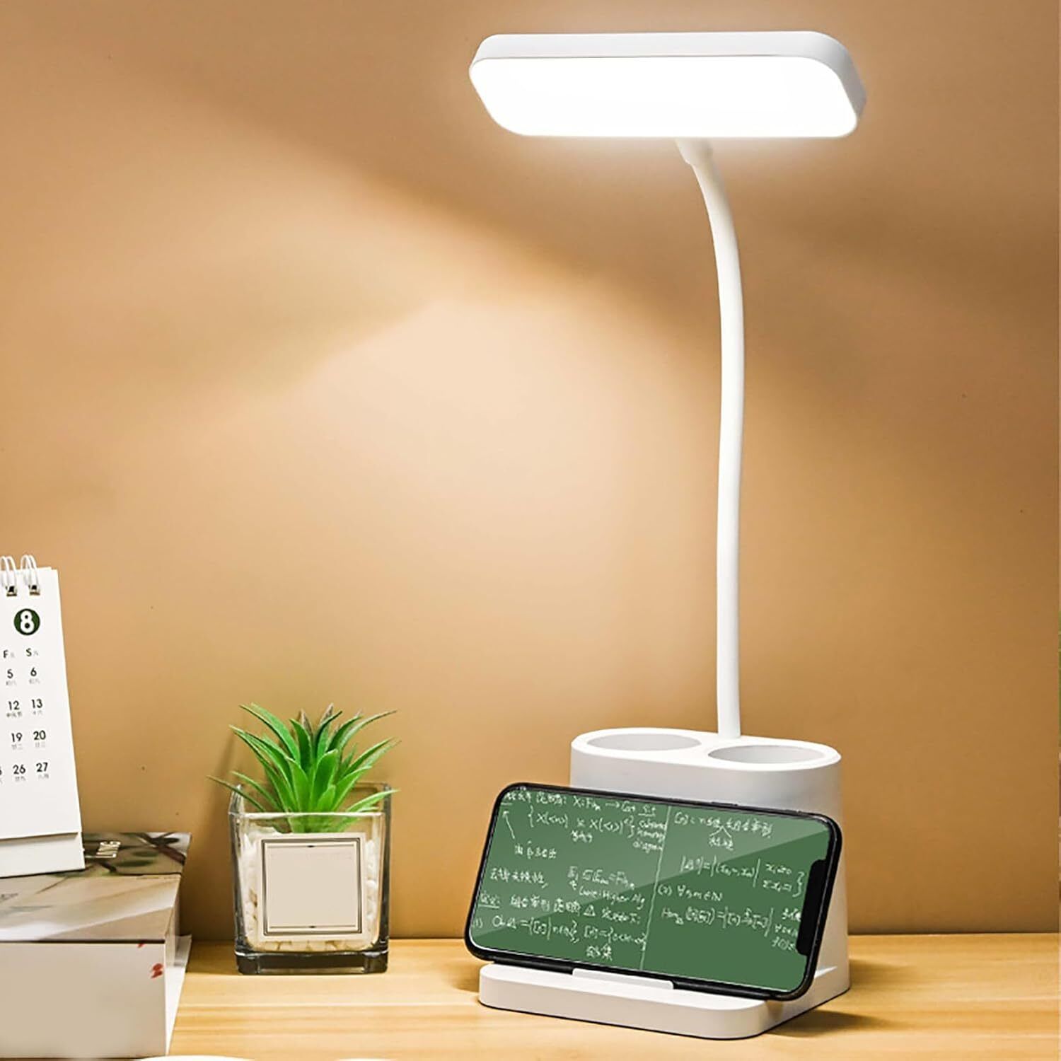 firstlike Rechargeable Study & Night Adjustable Table lamp With Mobile & Pen holder Study Lamp-picture-26