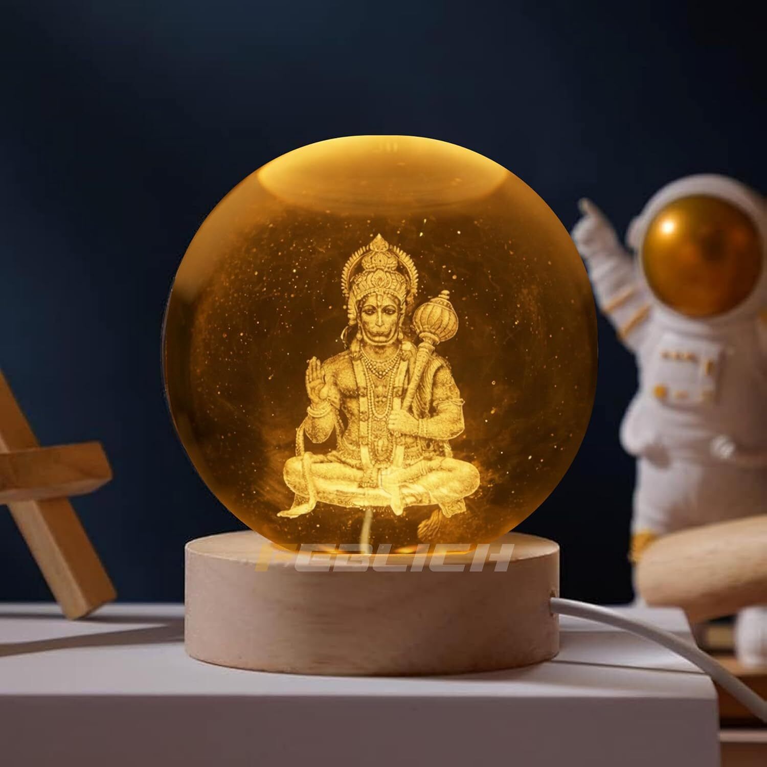 geeta seven Hanuman Solar System Crystal Ball Light Night Lamp-picture-41