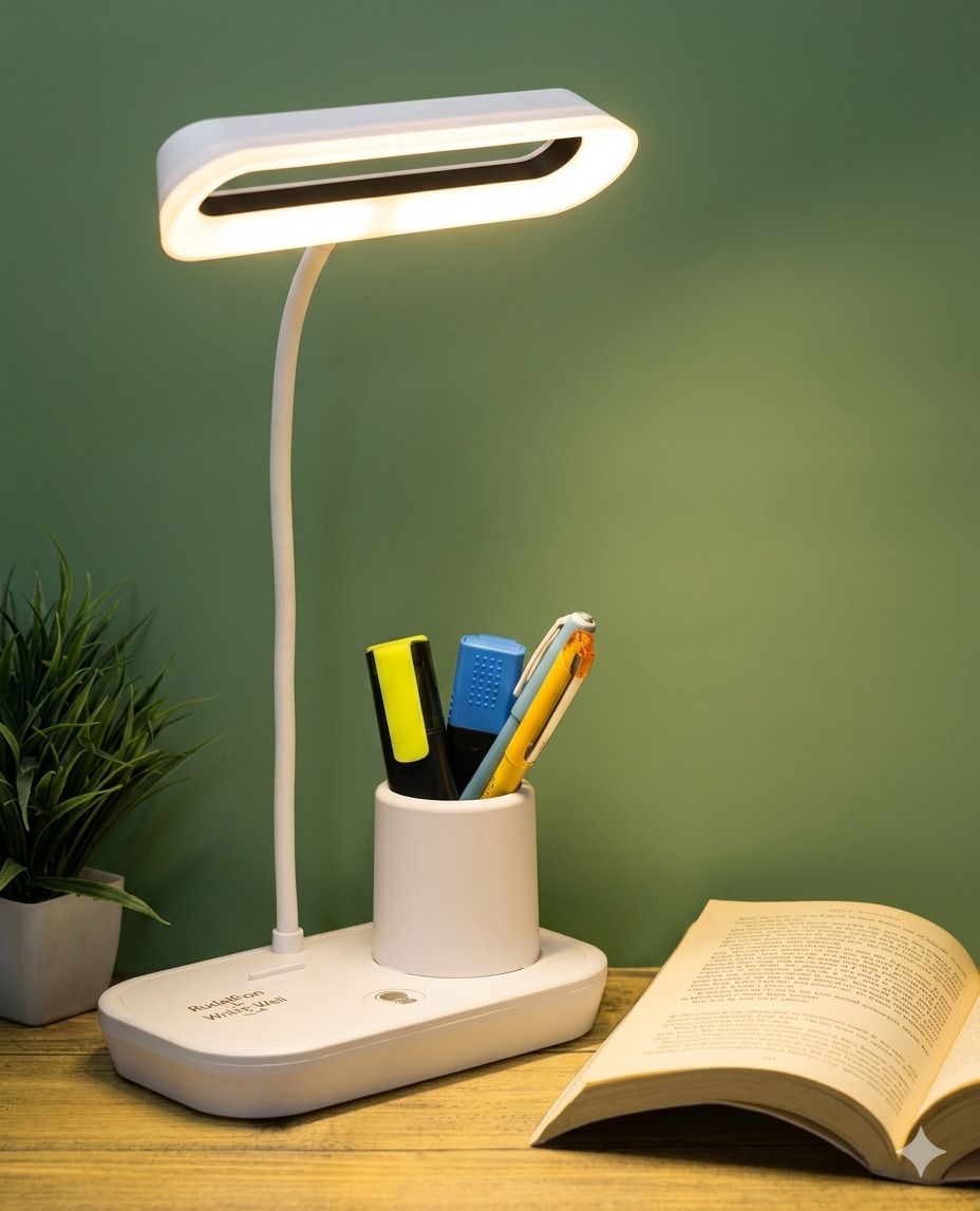 auralis Powerful Rechargeable lamp with Pen1 Holder 3 Dimmable Lights With Rotating Neck Study Lamp-picture-28