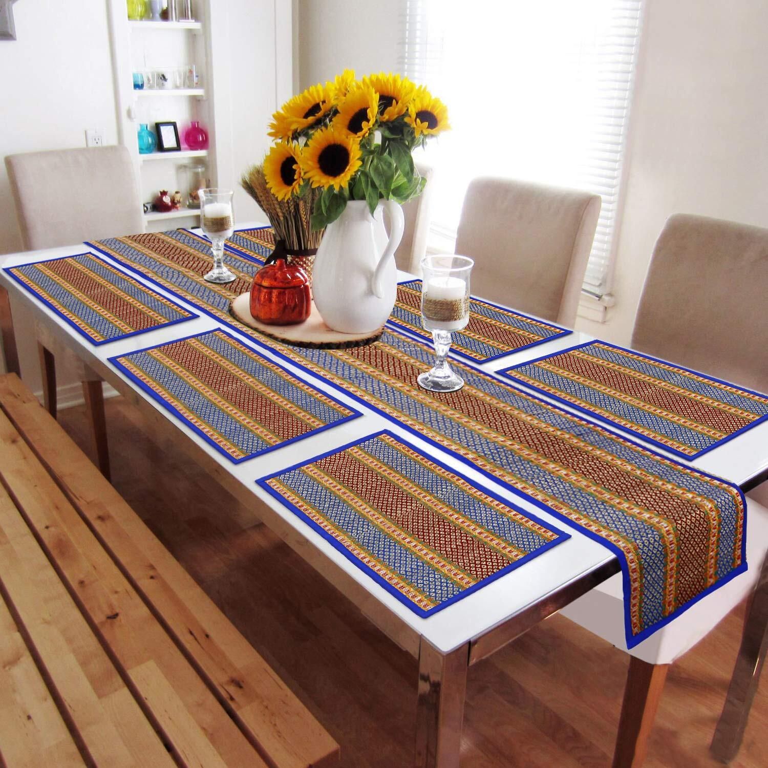 hokipo Blue 180 cm Reversible Table Runner-picture-21