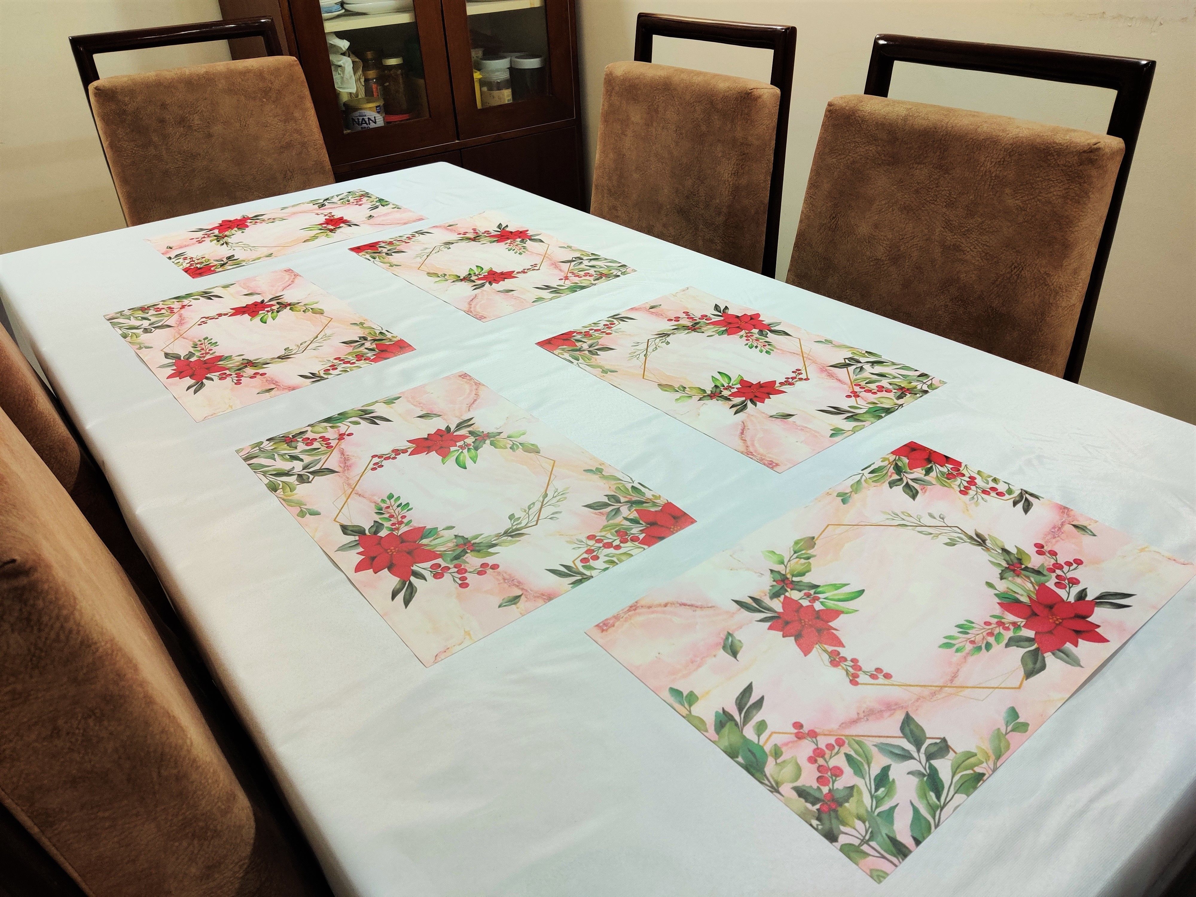 Rectangular Pack of 6 Table Placemat