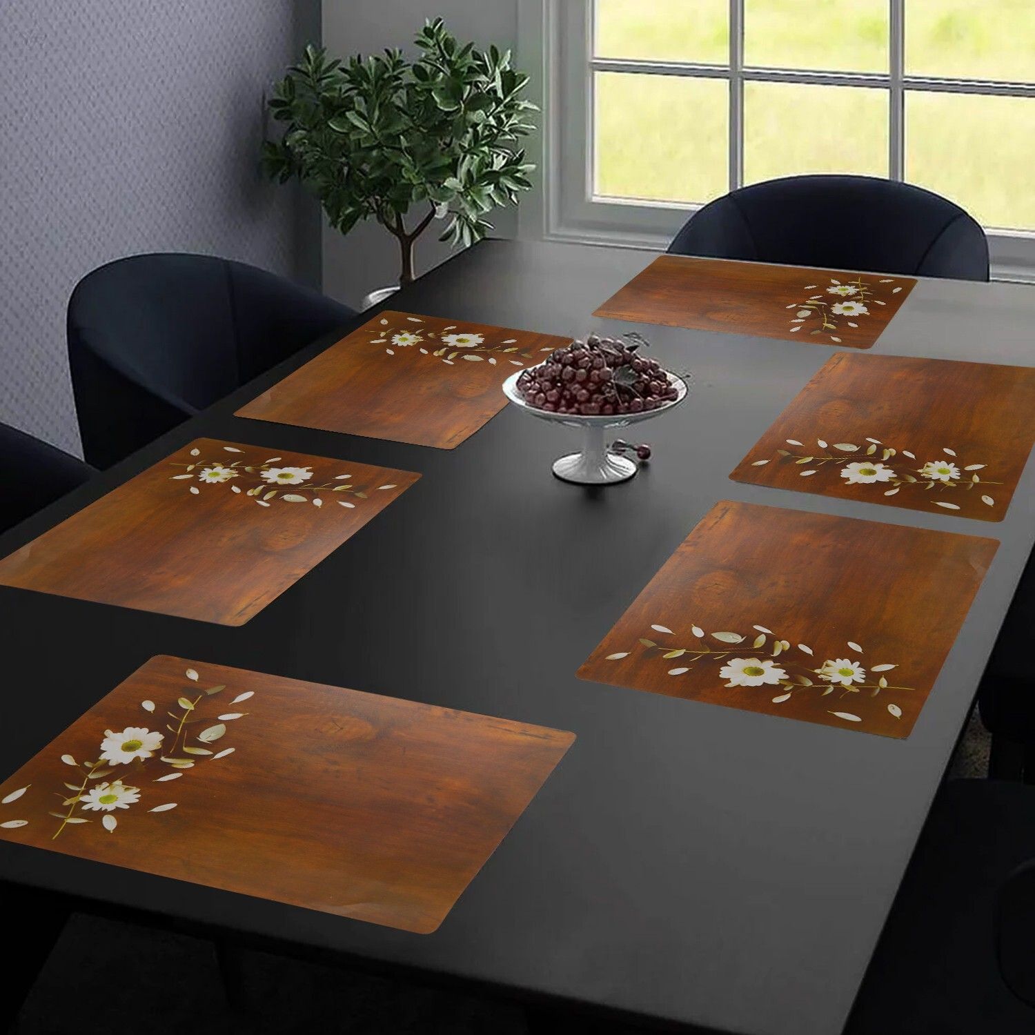 loomantha Rectangular Pack of 6 Table Placemat-picture-14