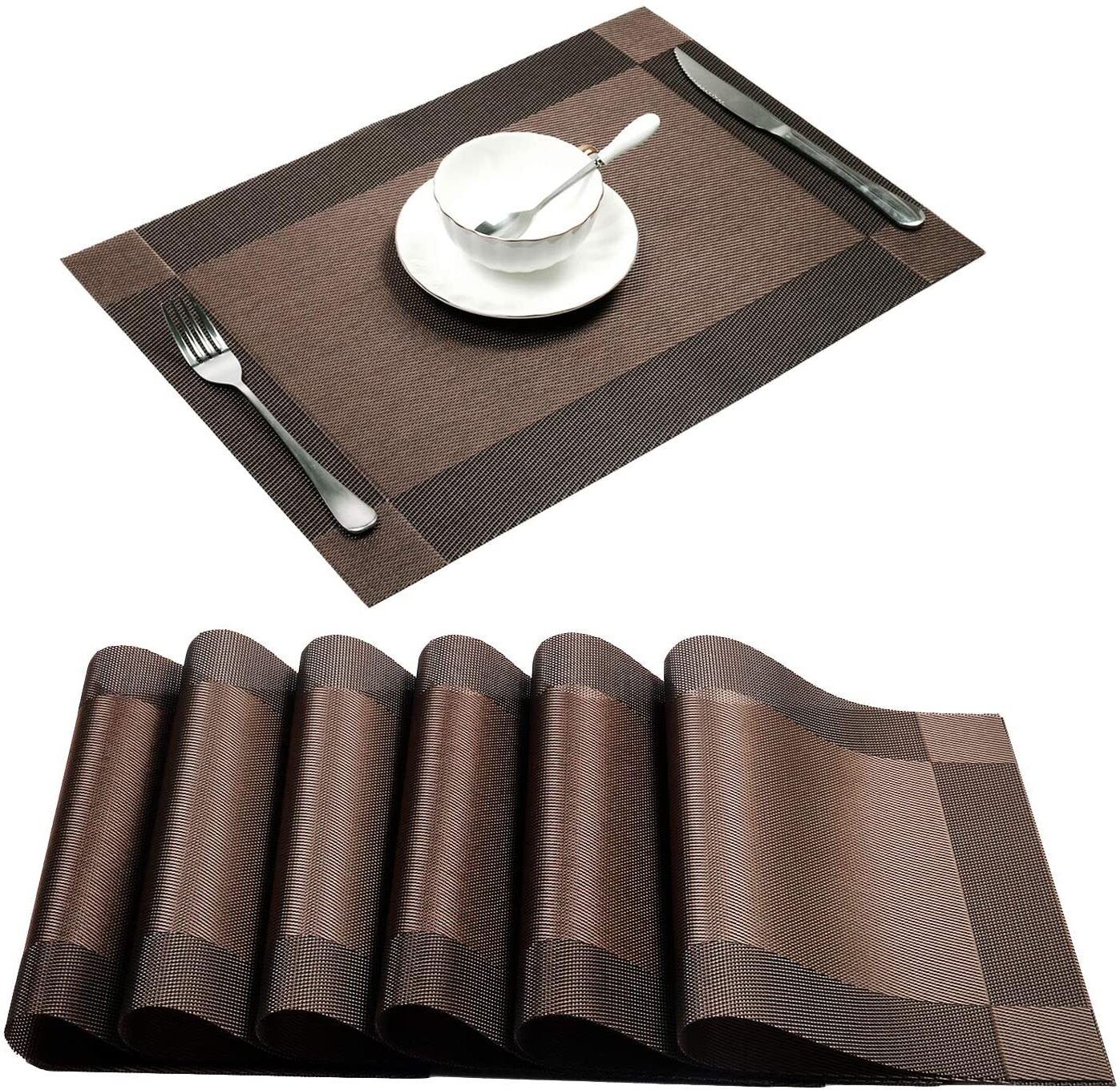 sumarsh Rectangular Pack of 6 Table Placemat-picture-30