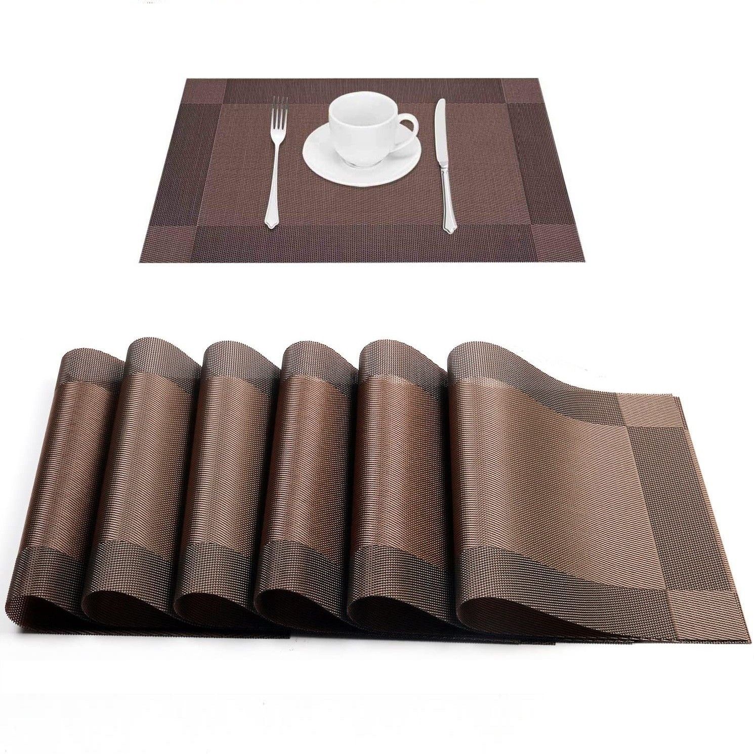 Rectangular Pack of 6 Table Placemat