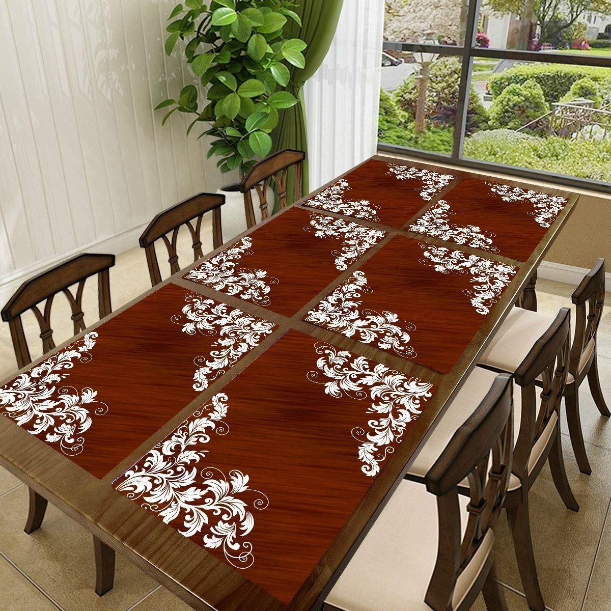 loomantha Rectangular Pack of 6 Table Placemat-picture-16