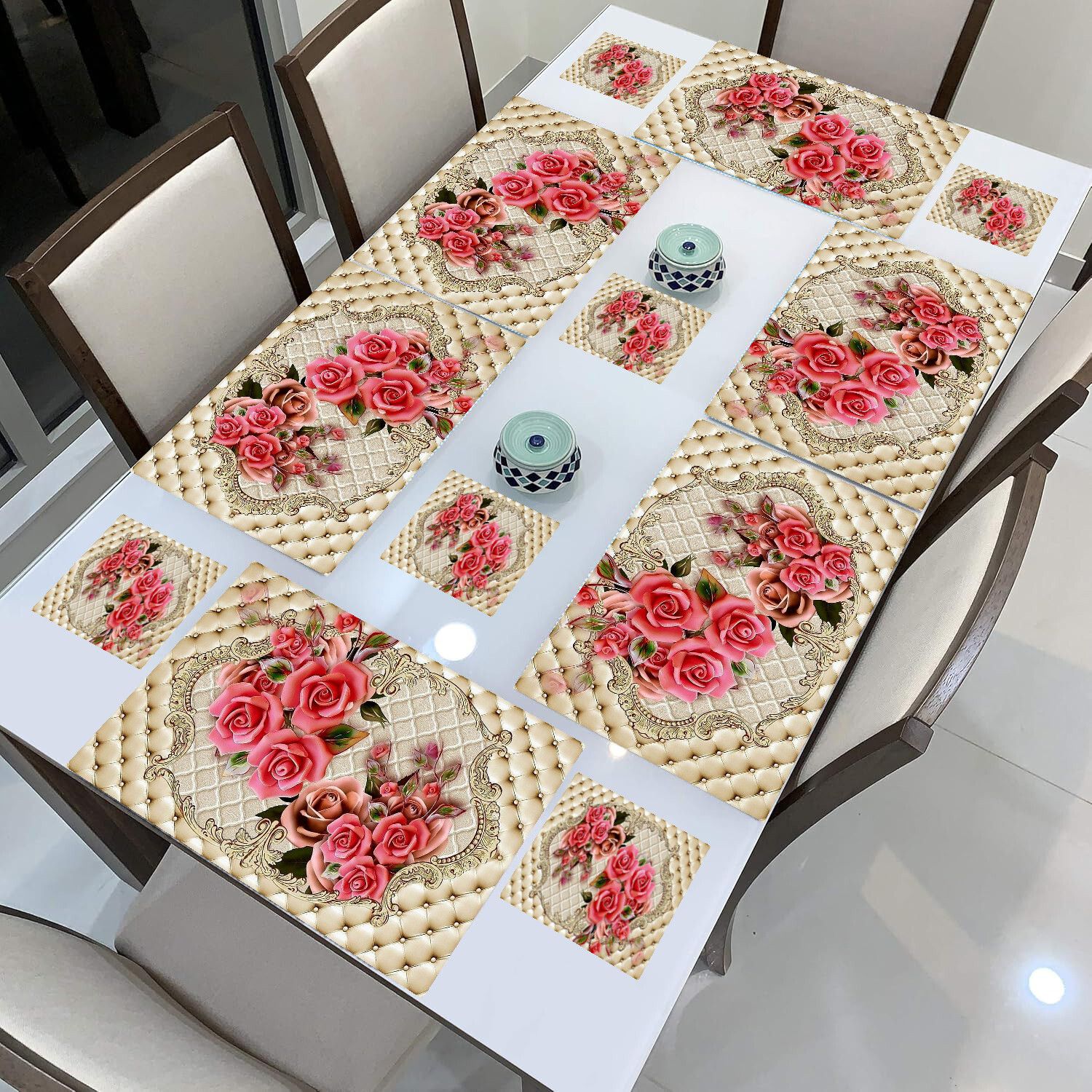 revexo Rectangular Pack of 6 Table Placemat-picture-11