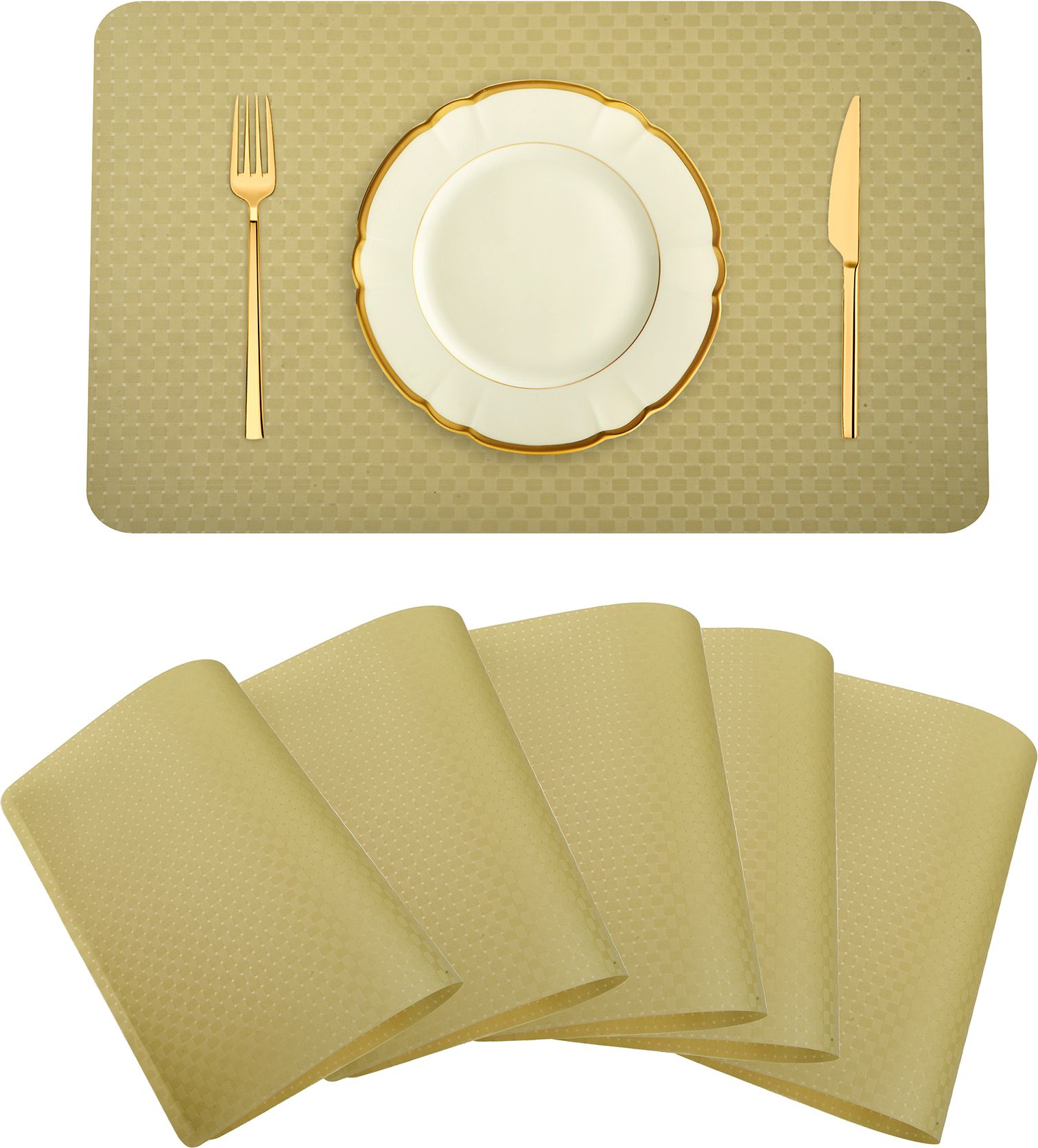 kuber industries Rectangular Pack of 6 Table Placemat-picture-10