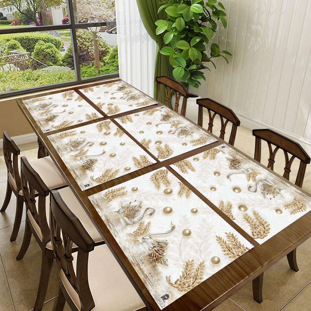 revexo Rectangular Pack of 6 Table Placemat-picture-14