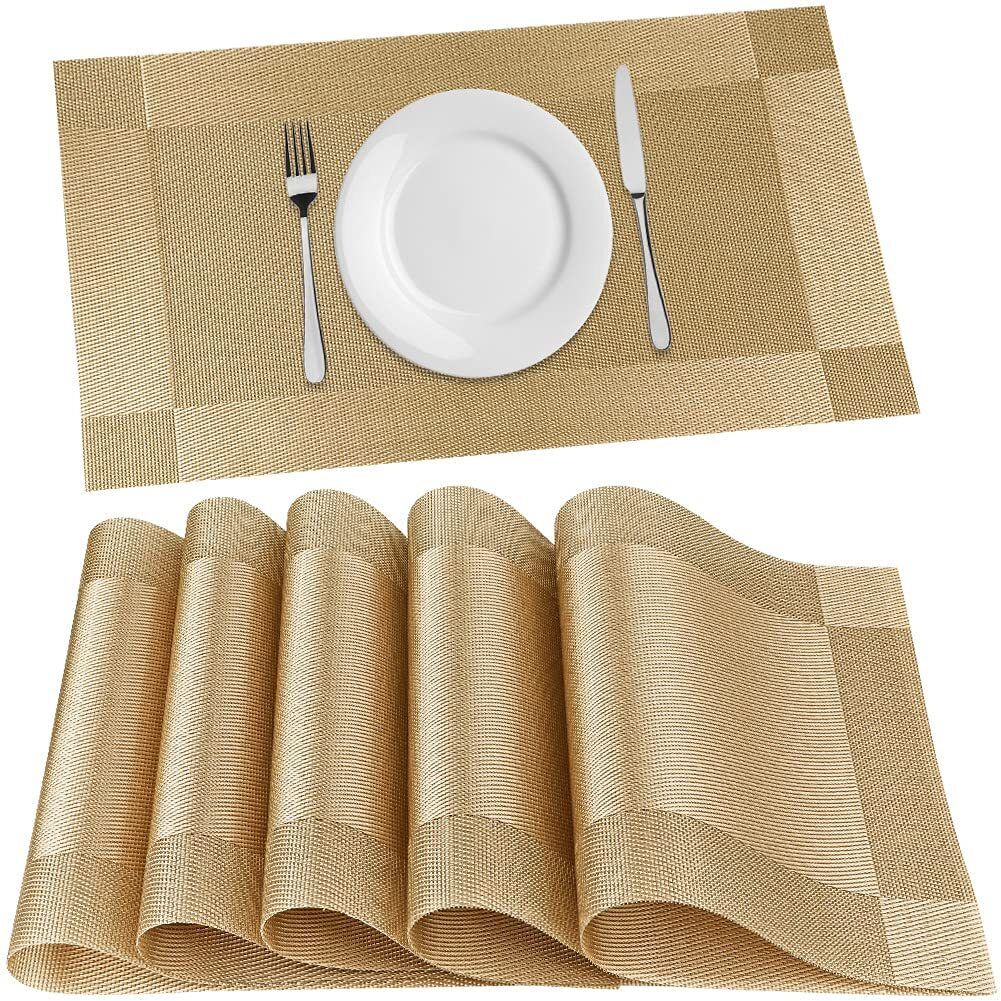 cozyzoro Rectangular Pack of 4 Table Placemat-picture-25