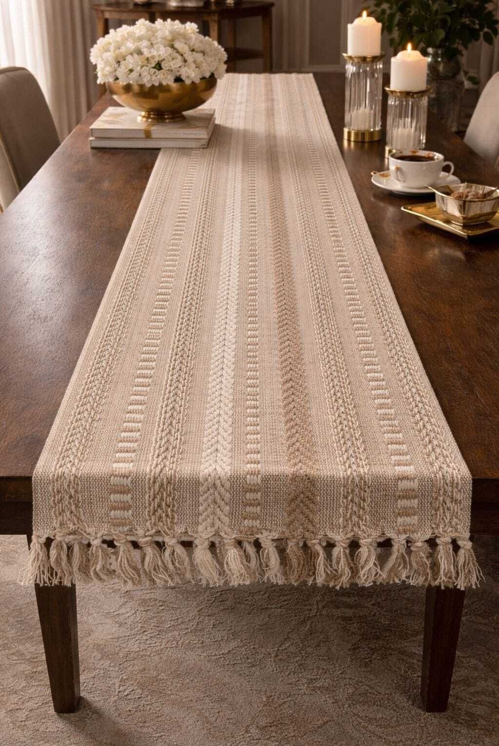 tarantaran Beige 183 cm Table Runner-picture-12