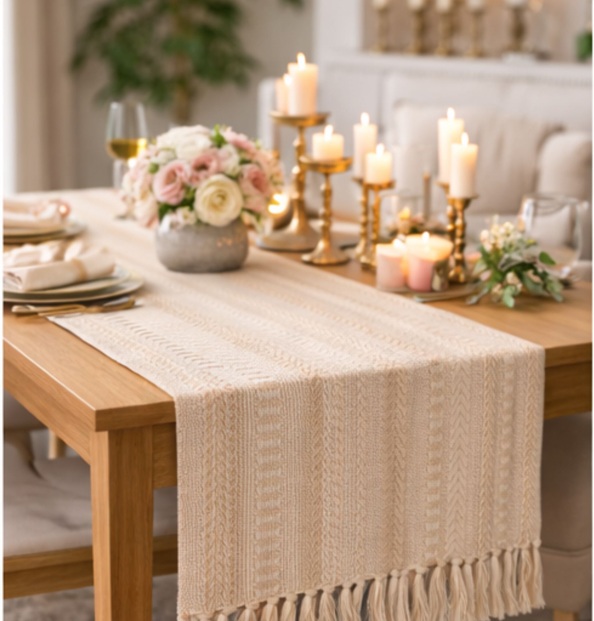 tarantaran Beige 183 cm Table Runner-picture-10