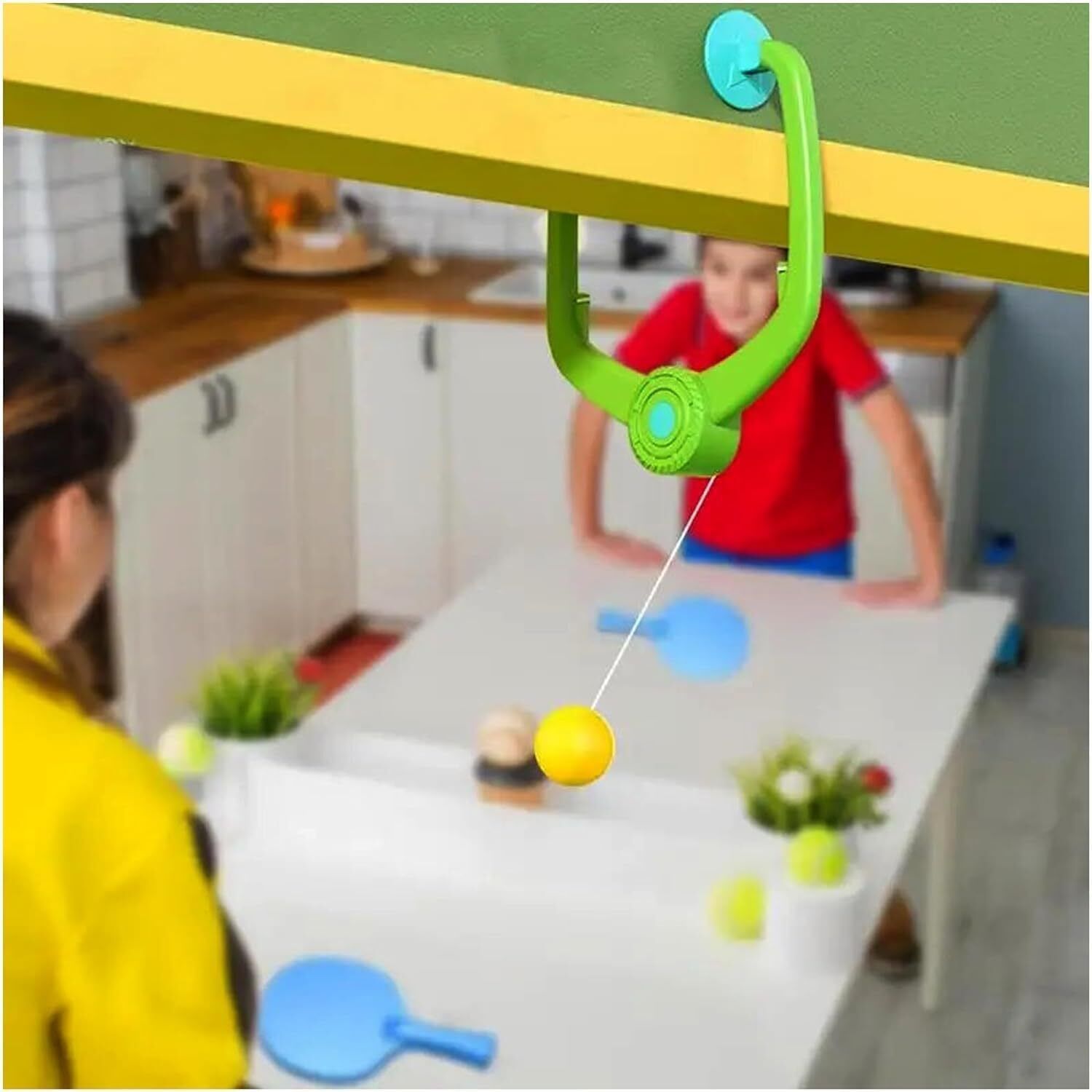 Hanging Table Tennis Trainer SetRacketsIndoor Self-Practice GameTennis Kit Table Tennis Kit-image-46