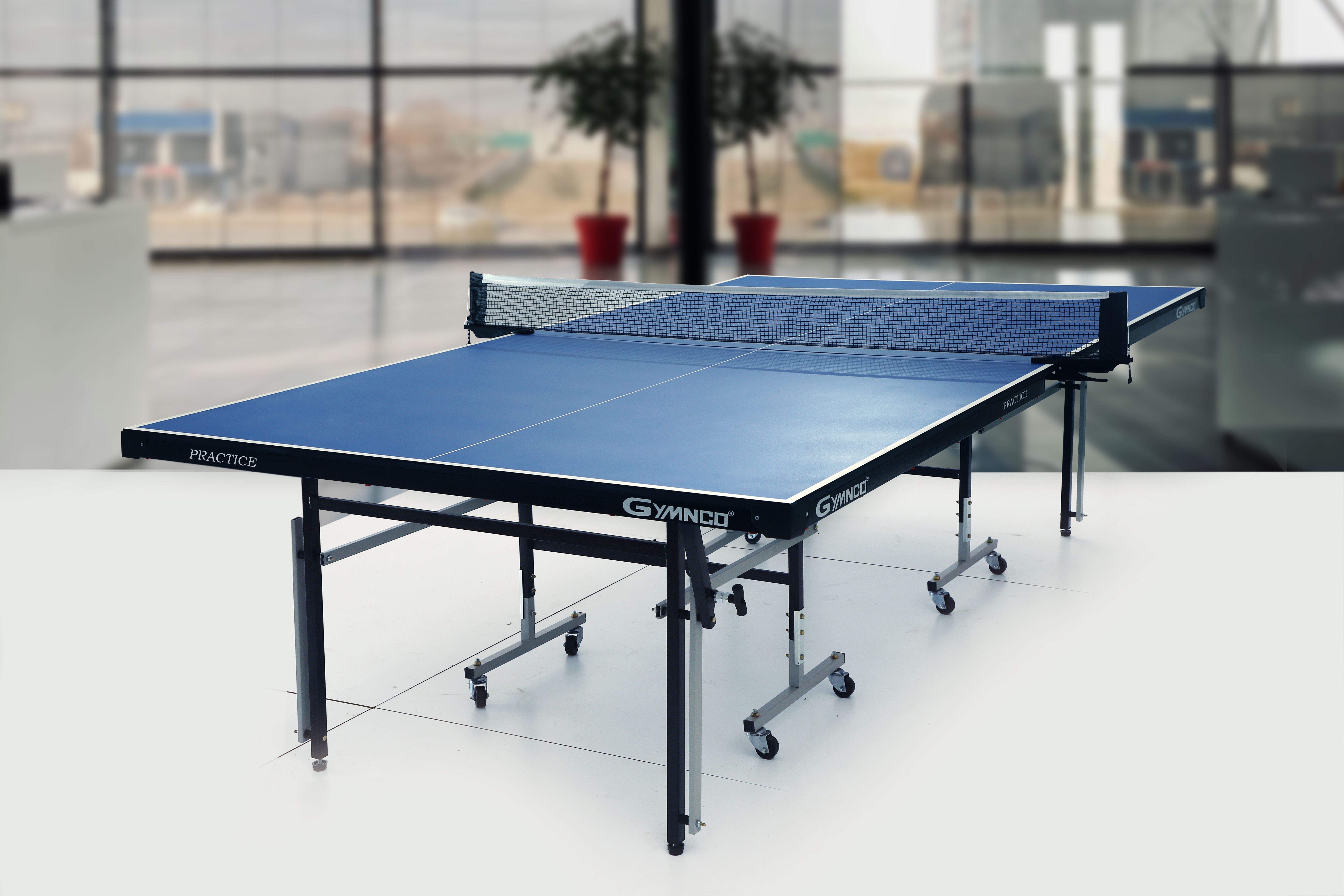 gymnco Practice Full Size with Wheel & Laminated Top, Stationary Indoor Table Tennis Table-picture-29