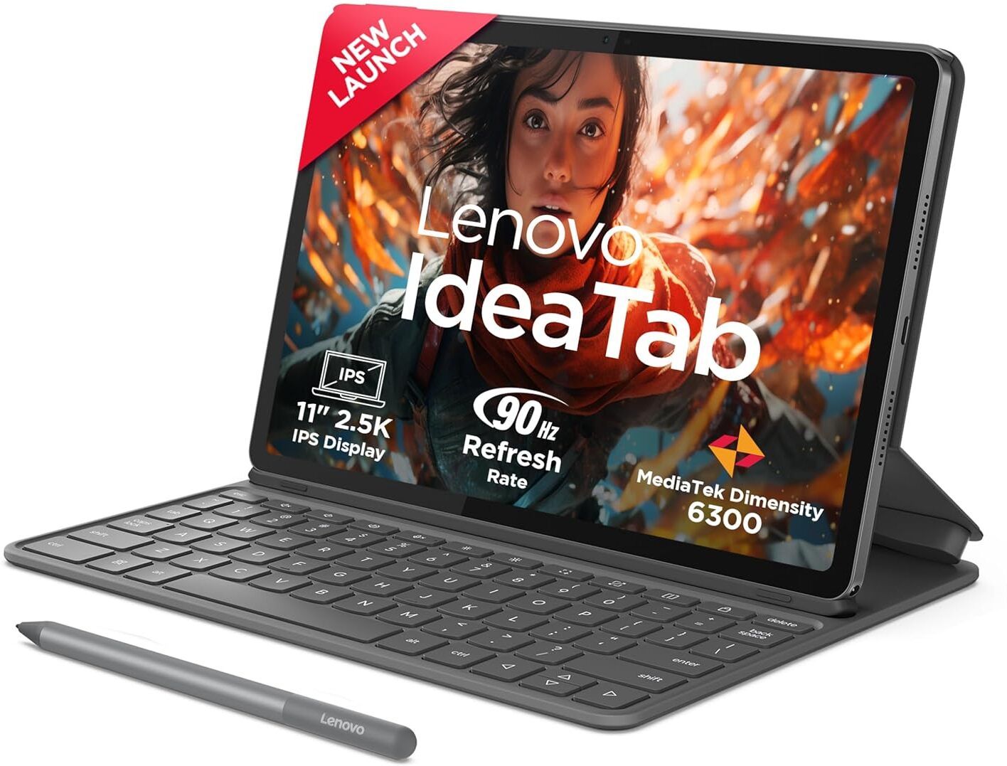 Lenovo Idea Tab with Folio Keyboard + Tab Pen Wi-Fi + 5G 256 GB RAM 8 GB ROM 11 inch with Wi-Fi+5G MediaTek Dimensity 6300 Tablet (Grey)-image-37