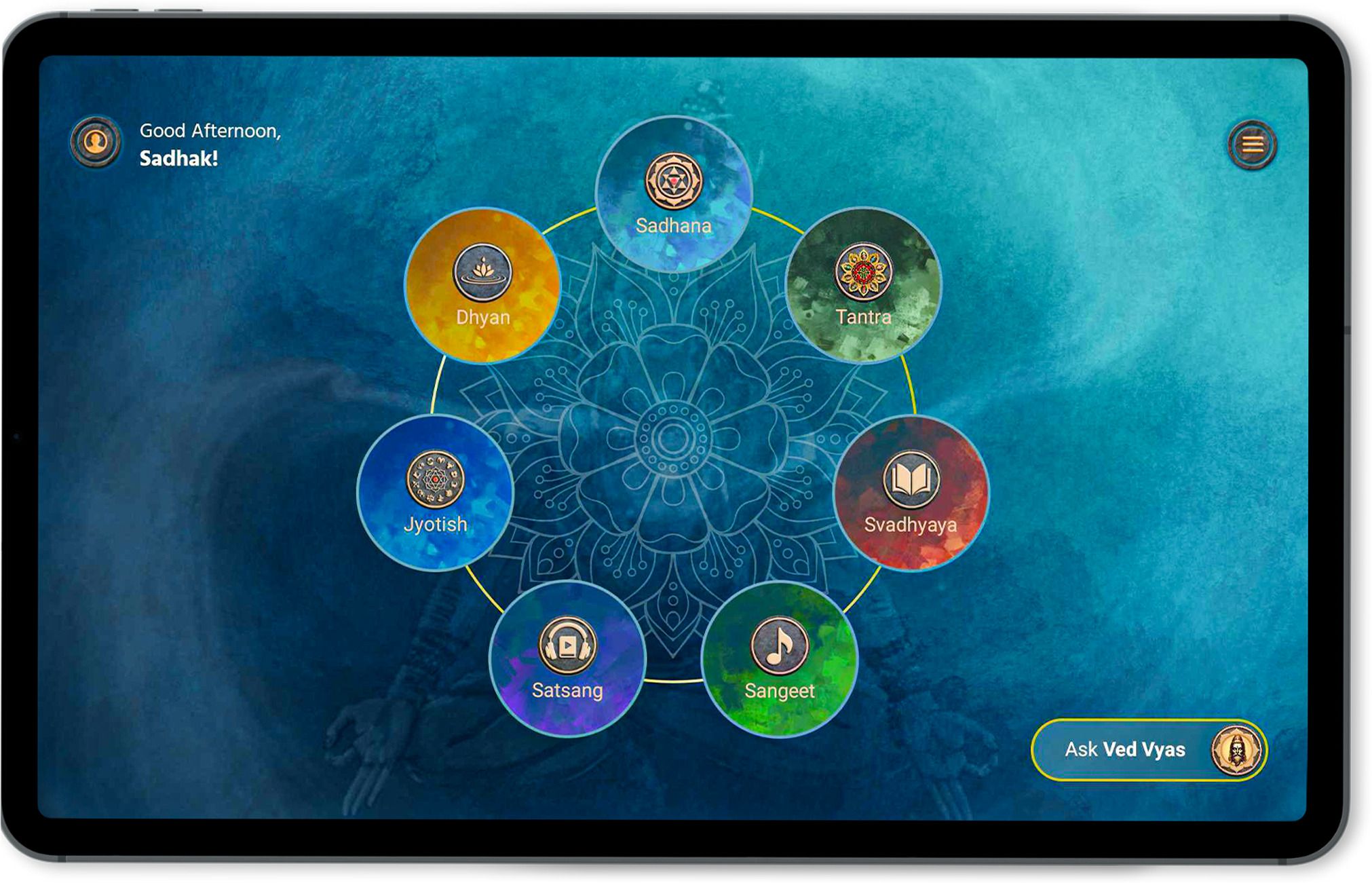 Sadhana Tablet V2 – Ad-Free Digital Temple | 3D Vedic & Tantric Rituals | By Om Swami 8 GB RAM 128 GB ROM 10 inch with Wi-Fi Only Tablet (Black)-image-6