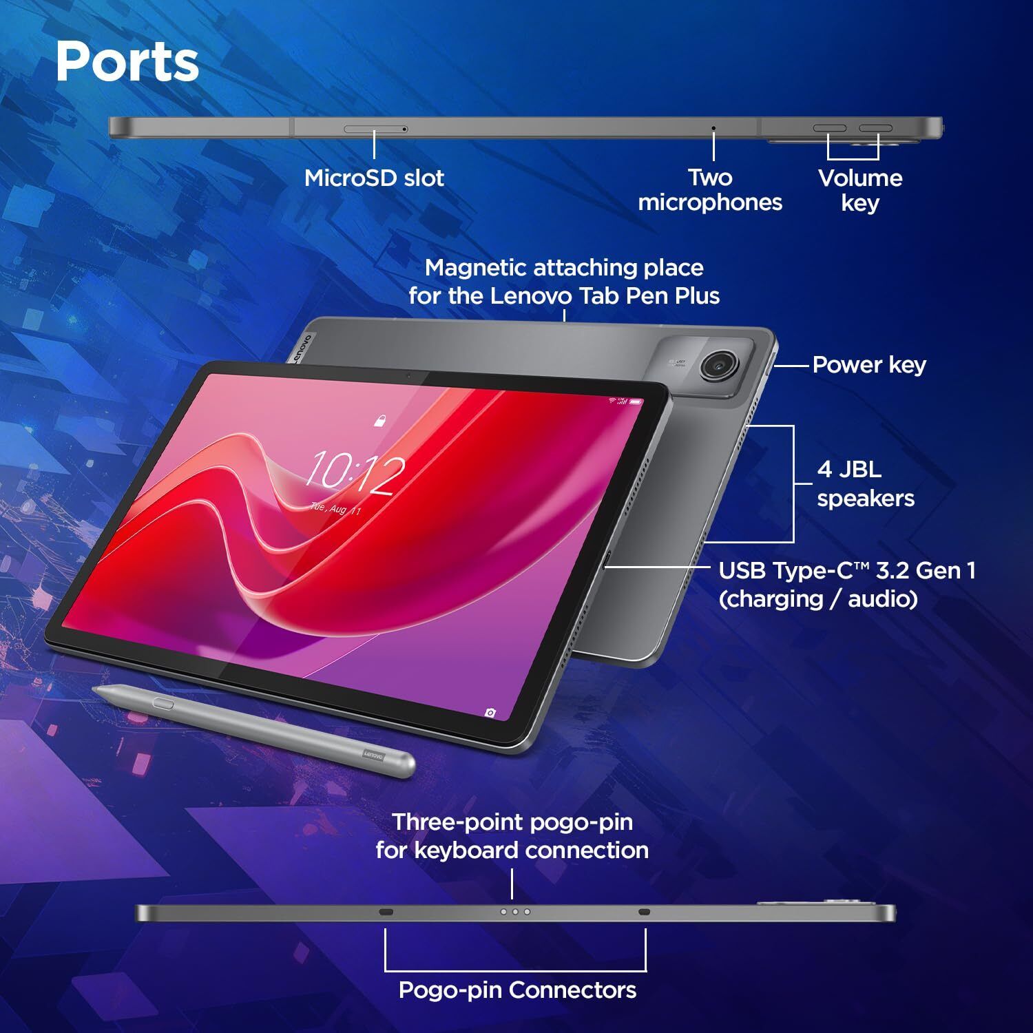 Lenovo Idea Tab Smartchoice with Pen 8 GB RAM 256 GB ROM 11 inch with Wi-Fi+5G Gaming Mediatek Dimensity 6300 Tablet (Luna Grey)-image-28