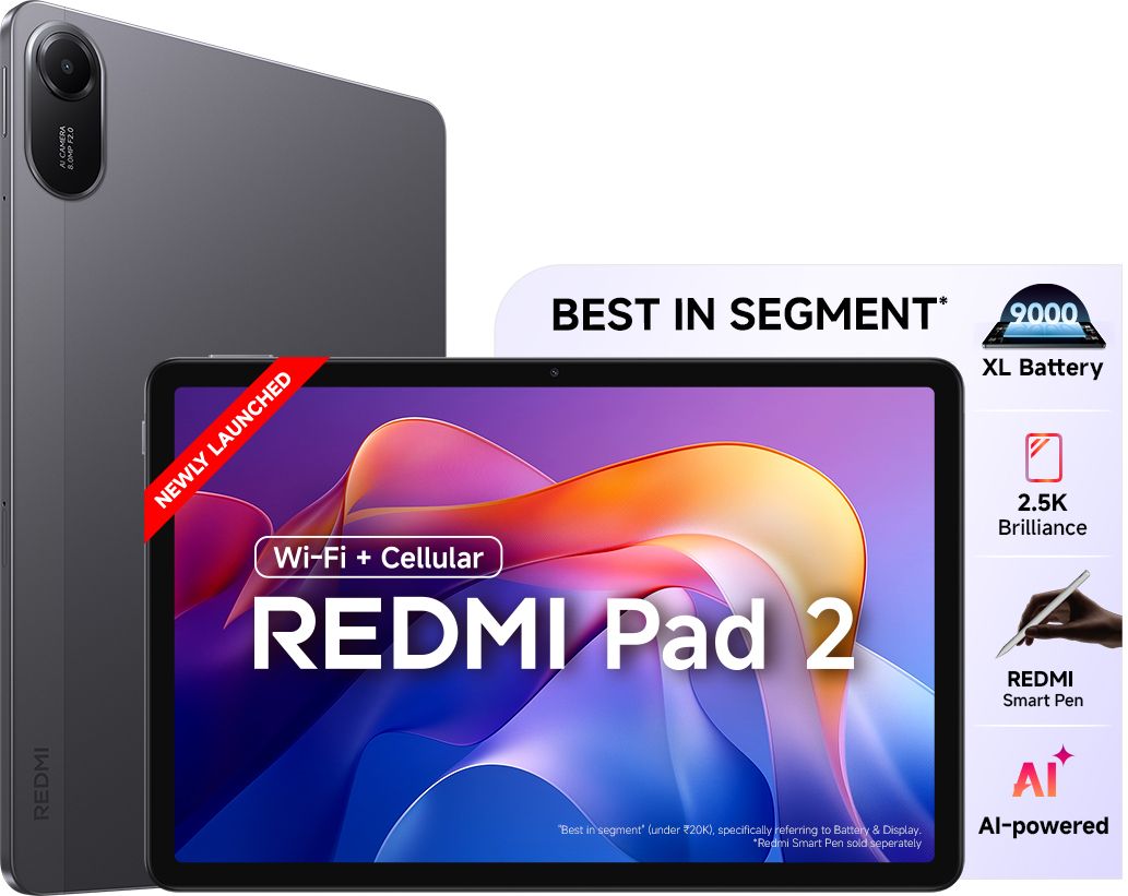REDMI Pad 2 4 GB RAM 128 GB ROM 11.0 inch with Wi-Fi+4G Gaming Tablet (Graphite Grey)-image-5