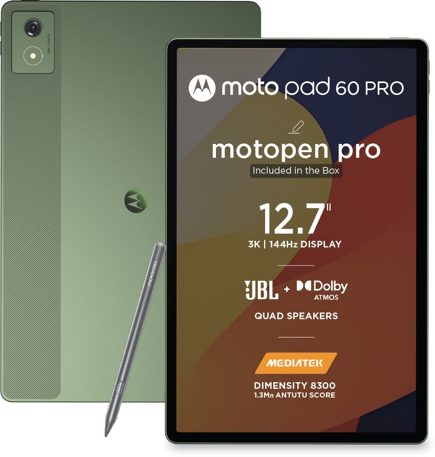 MOTOROLA Pad 60 Pro 8 GB RAM 128 GB ROM 12.7 inch with Wi-Fi Only Gaming Tablet (PANTONE Bronze Green)
