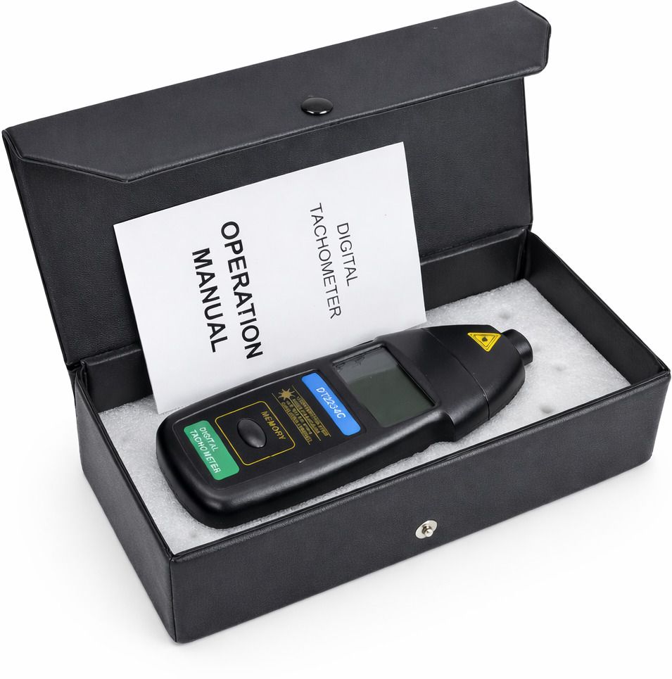 DT2234C Digital Laser Tachometer , Non-Contact RPM Meter , 2.5–99,999 RPM Range Digital Tachometer-image-23