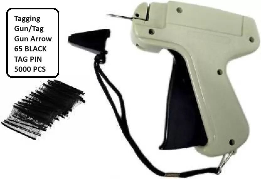 Combo Tag Tagging Gun with + 65 mm black 5000 Barbs Pin for Clothing Sticker Taging Gun