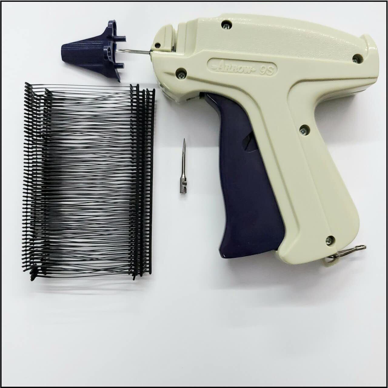 Arrow tag Gun 9S Machine + 5000pcs 50 MM TAG Black Clothing Garment Price Label Taging Gun