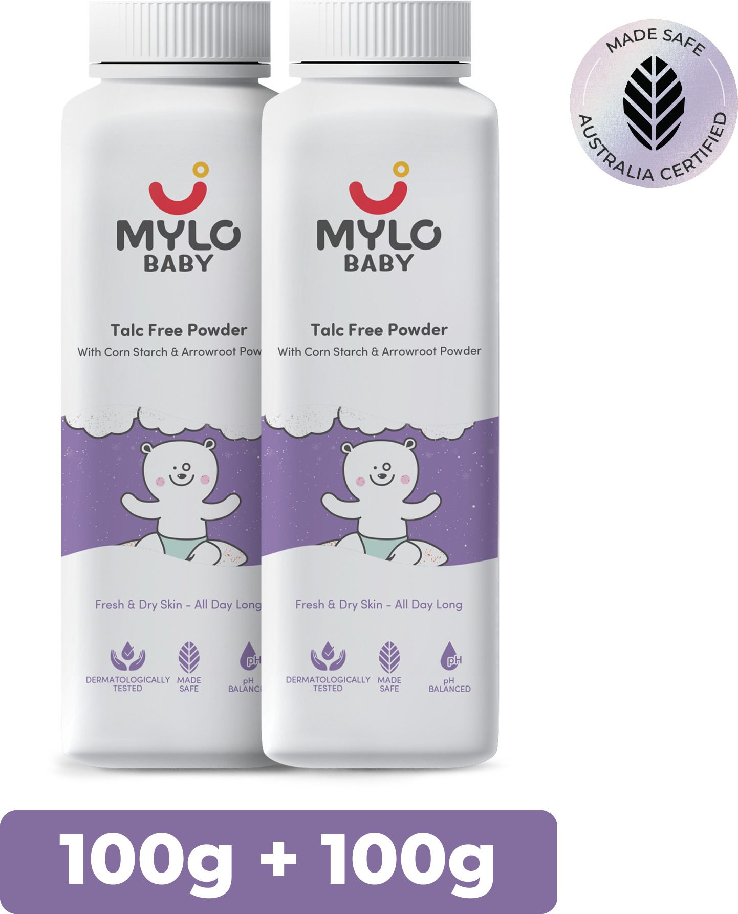 Baby Talc Free Powder for Kids | Made Safe Australia Certified