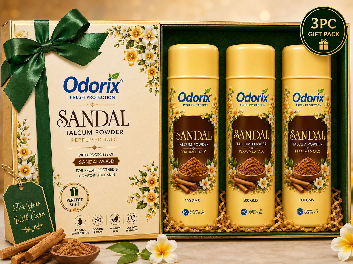 Sandal Talcum Powder | Fragrance Body Talc | Sweat & Odor Control-image-40