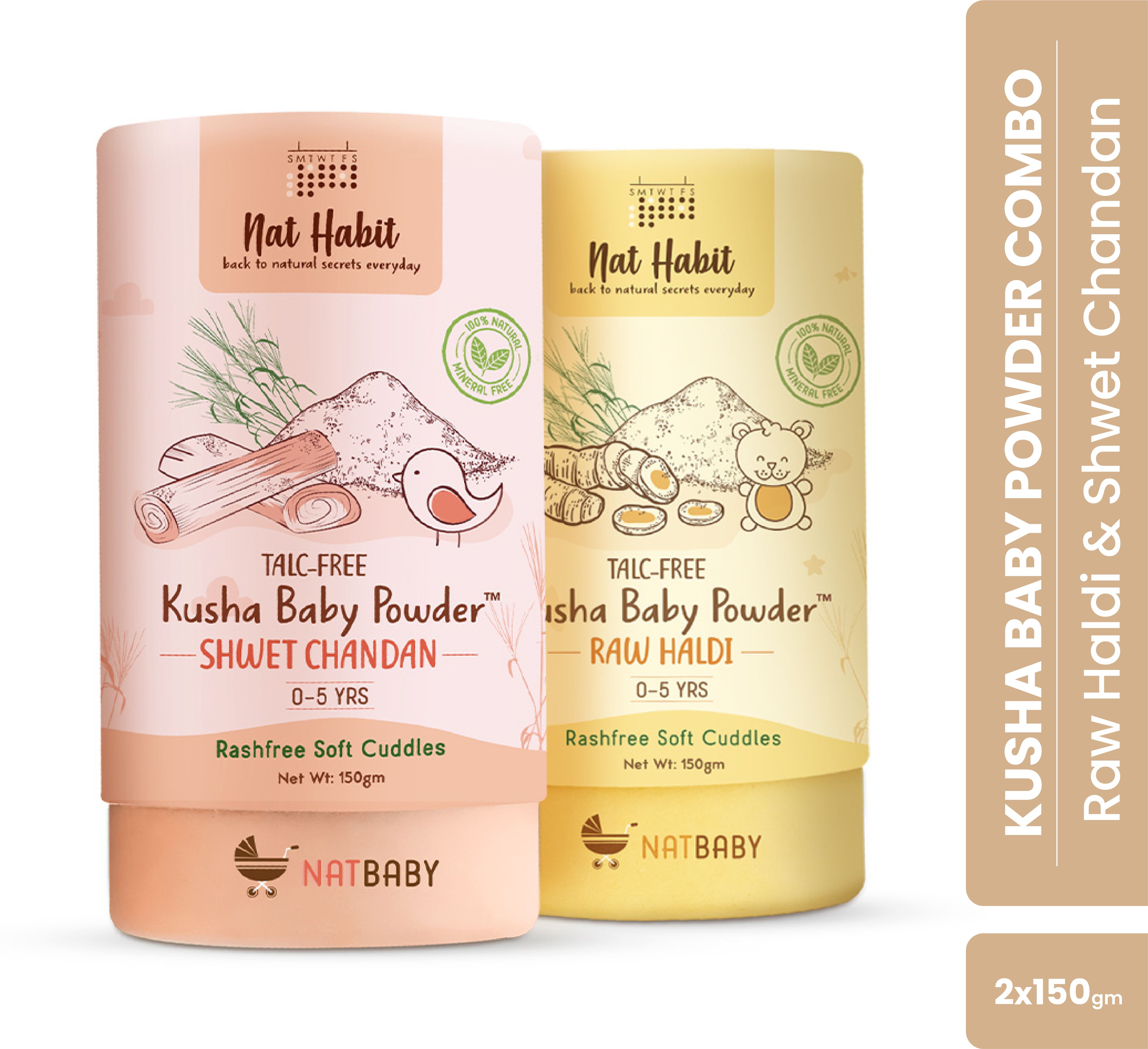 nat habit Talc-Free Baby Powder| Haldi & Shwet Chandan Combo Pack|Anti Rashes & Infections-picture-41