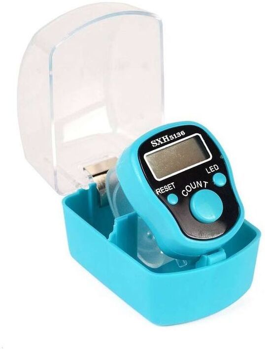 LED Light electronic Digital Counting Machine Jaap tasbih finger ring with box Digital Tally Counter