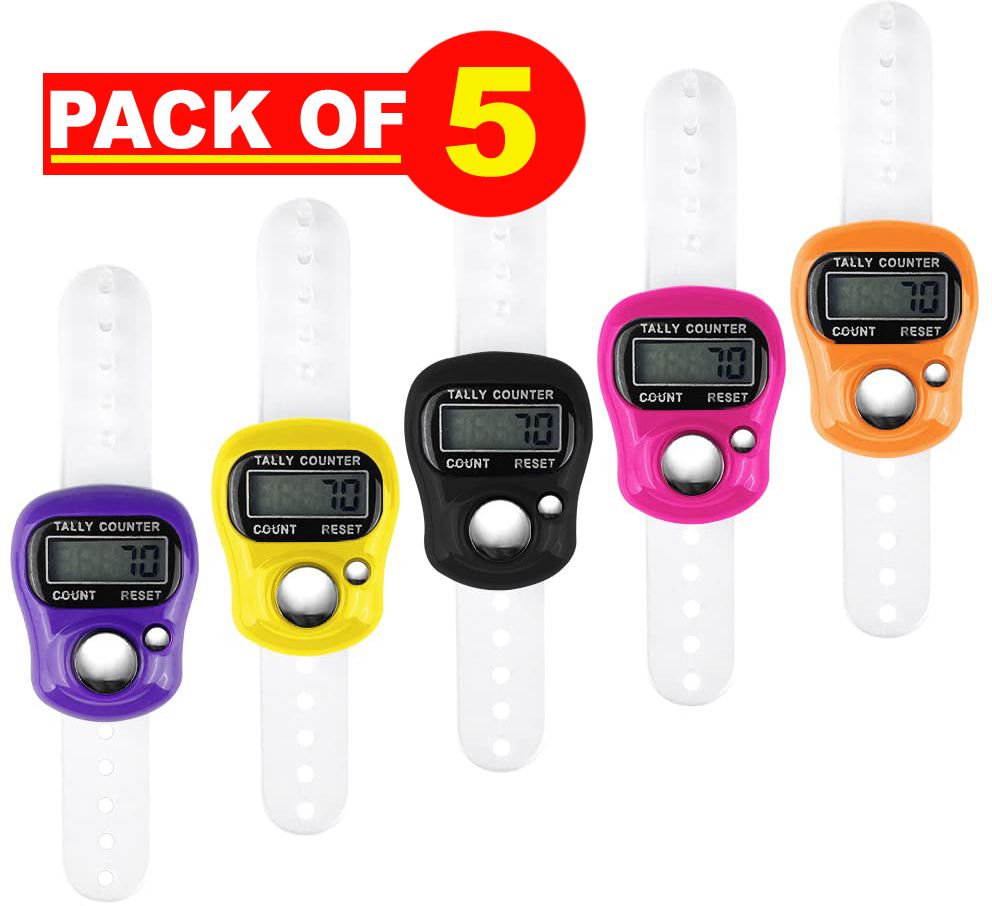 nkp enterprise (Pack Of 5) Digital Tally Counter , Jaap Mala , LCD Display, Adjustable, Tasbih Digital Tally Counter-picture-1