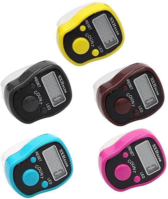 treasuretree Manual Digital Hand Finger Counter with Led Light - Pack of 2 Digital Tally Counter image 1
