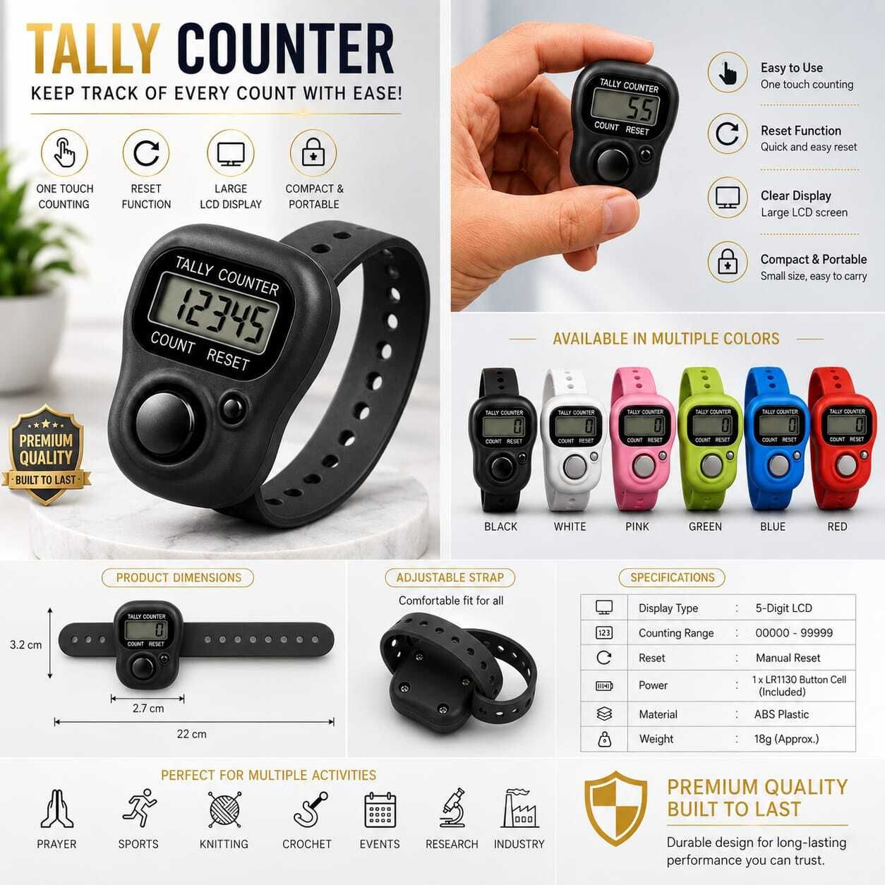 DIGITAL TALLY COUNTER/JAAP COUNTER/BE AWARE OF YOUR COUNT Digital Tally Counter-image-45