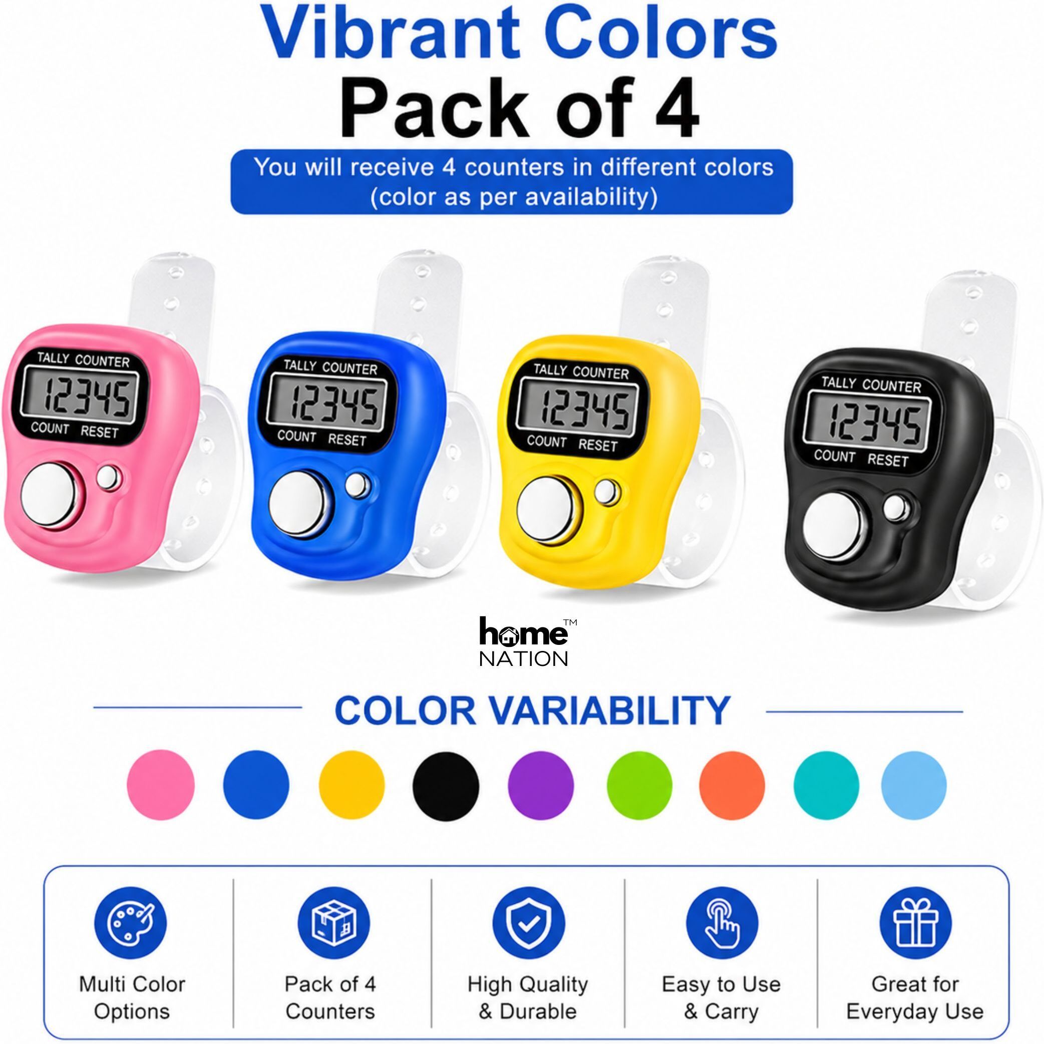 5 Digit Digital Finger Tally Counter Clicker Ring Counting Machine Pack 4 Digital Tally Counter-image-35
