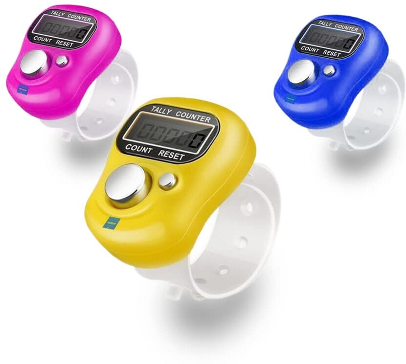 fashion appearance Mini Hand Tally Counter Finger Ring Handheld Clicker People Counter Digital Tally Counter image 1