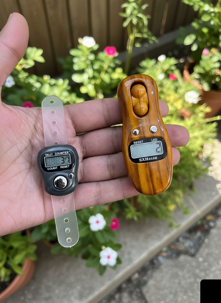 Jap Mala Digital Counter – Portable Finger Ring Design for Prayer & Chanting Digital Tally Counter