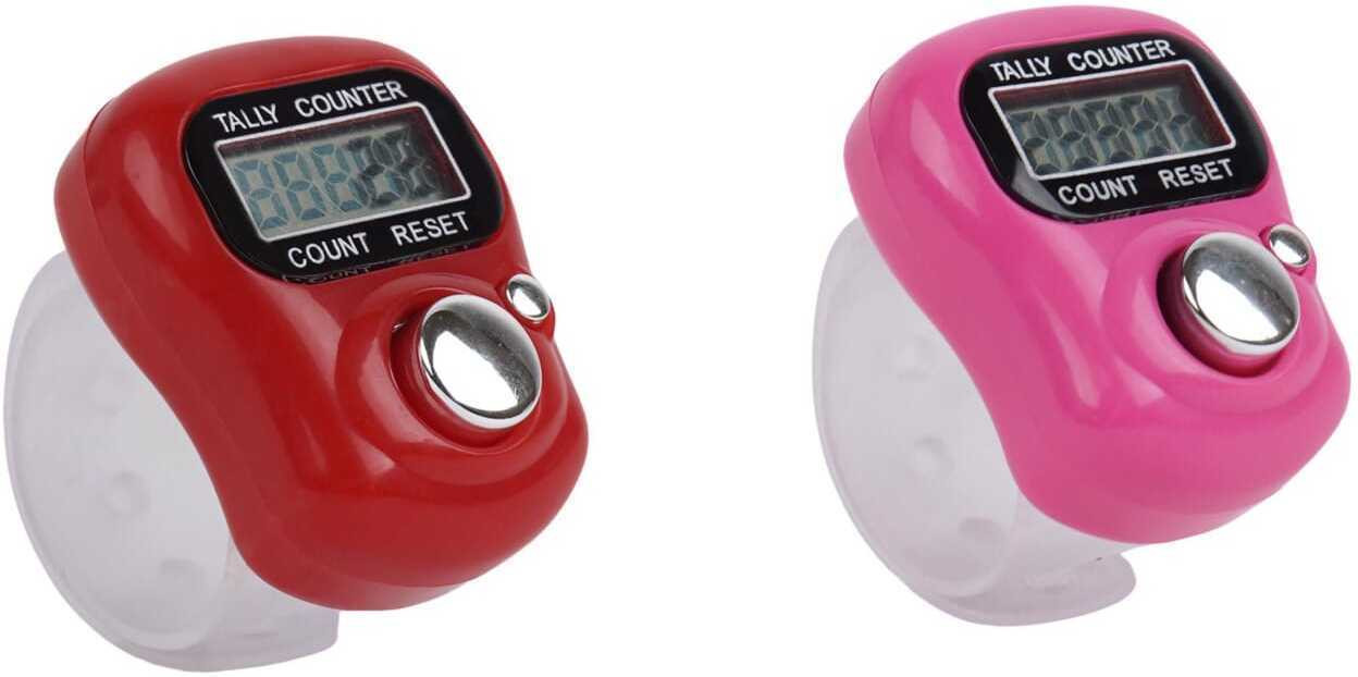anshi Mini Hand Counter Finger Ring Digital Electronic Head Count Code-68 Digital Tally Counter image 1