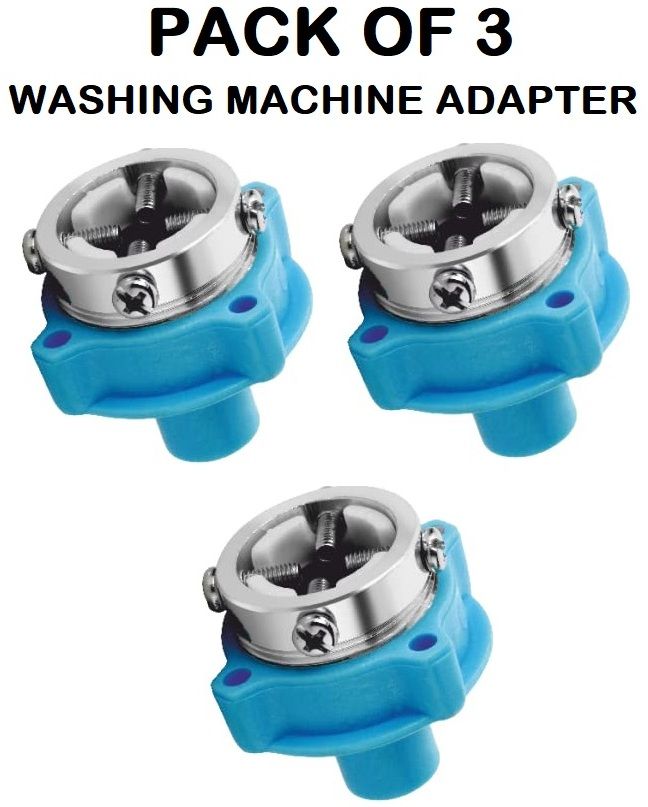 reioent PACK OF 3 Water Tap Adapter for Fully Automatic Washing Machine Inlet Hose -Blue Tap Adapter-picture-34