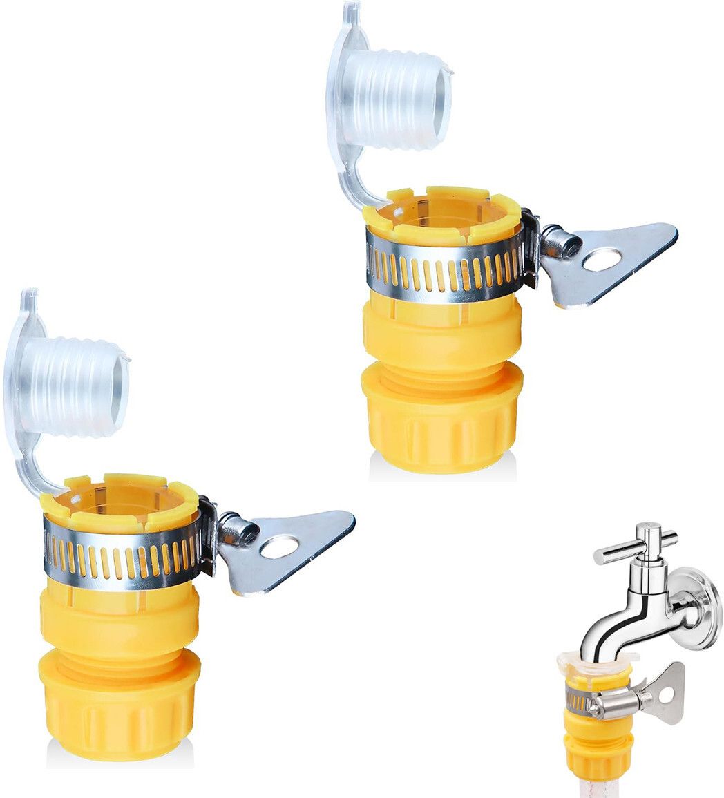 Universal Hose Adapter Suitable for 1 or 2 Tap Sizes Tap Adapter-image-36