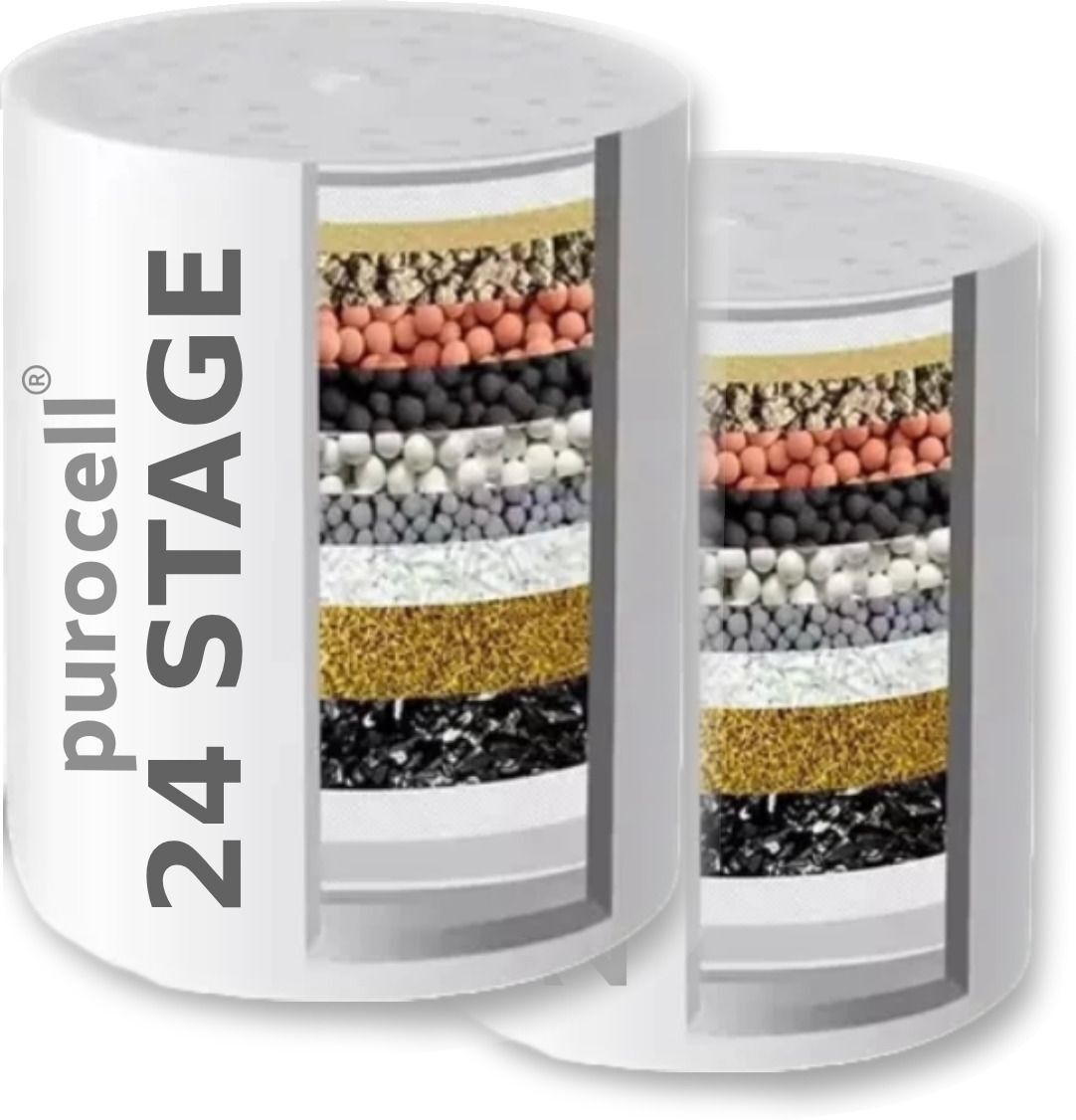 purocell 24 Stage Shower filter Cartridge water softener for hard water, Pack of 2 Tap Mount Water Filter-picture-25