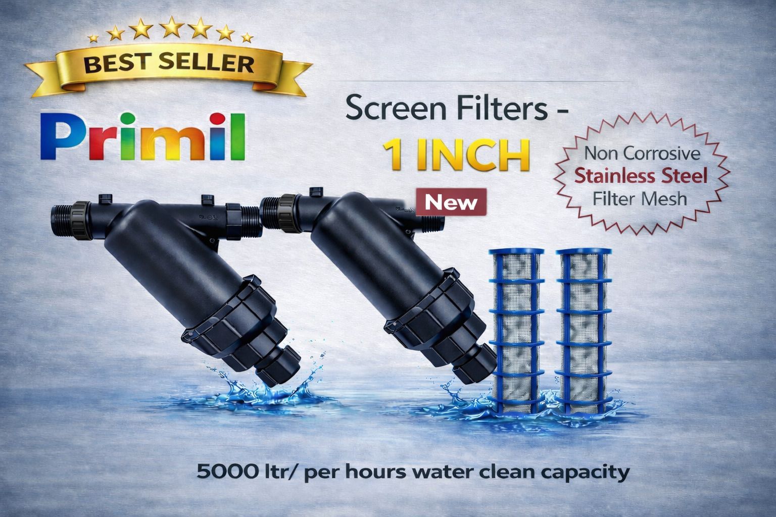 primil 1 inch scrren filter 2 PC Tap Mount Water Filter-picture-43