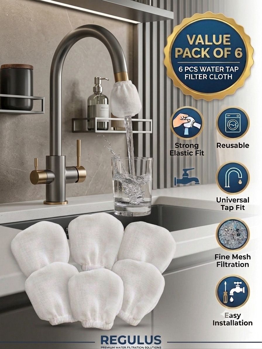 regulus 6-Piece: Heavy-Duty Elastic Fit Cotton Water Tap Purifier Covers (Washable) Tap Mount Water Filter-picture-16