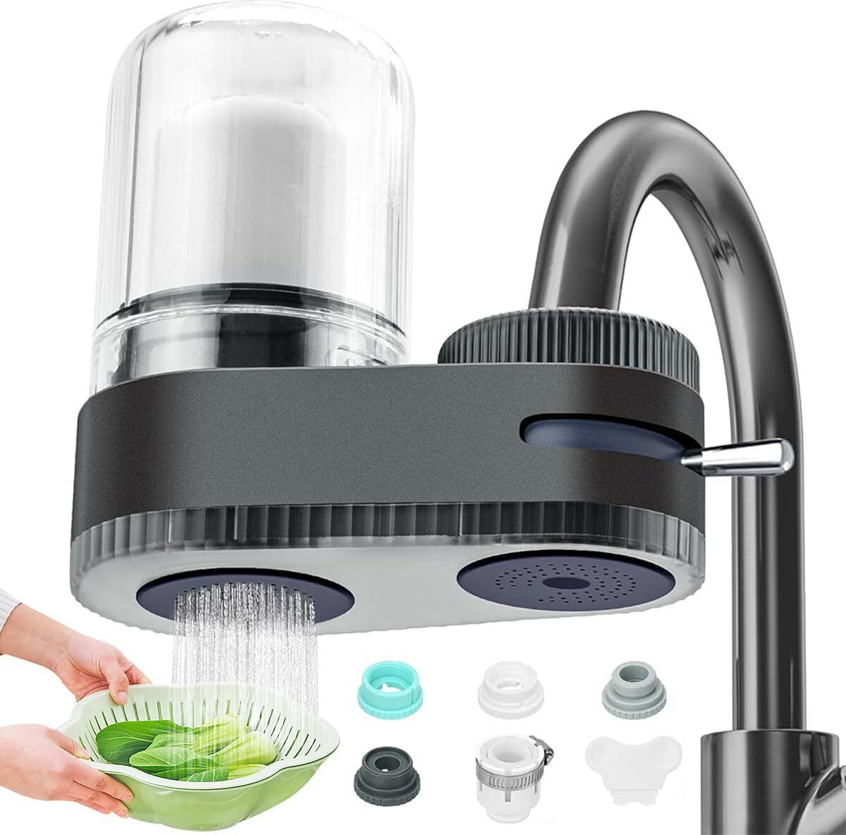 7 Stage Tap Water Filter with 2 Replacement Filters for Kitchen Bathroom Use Tap Mount Water Filter-image-27