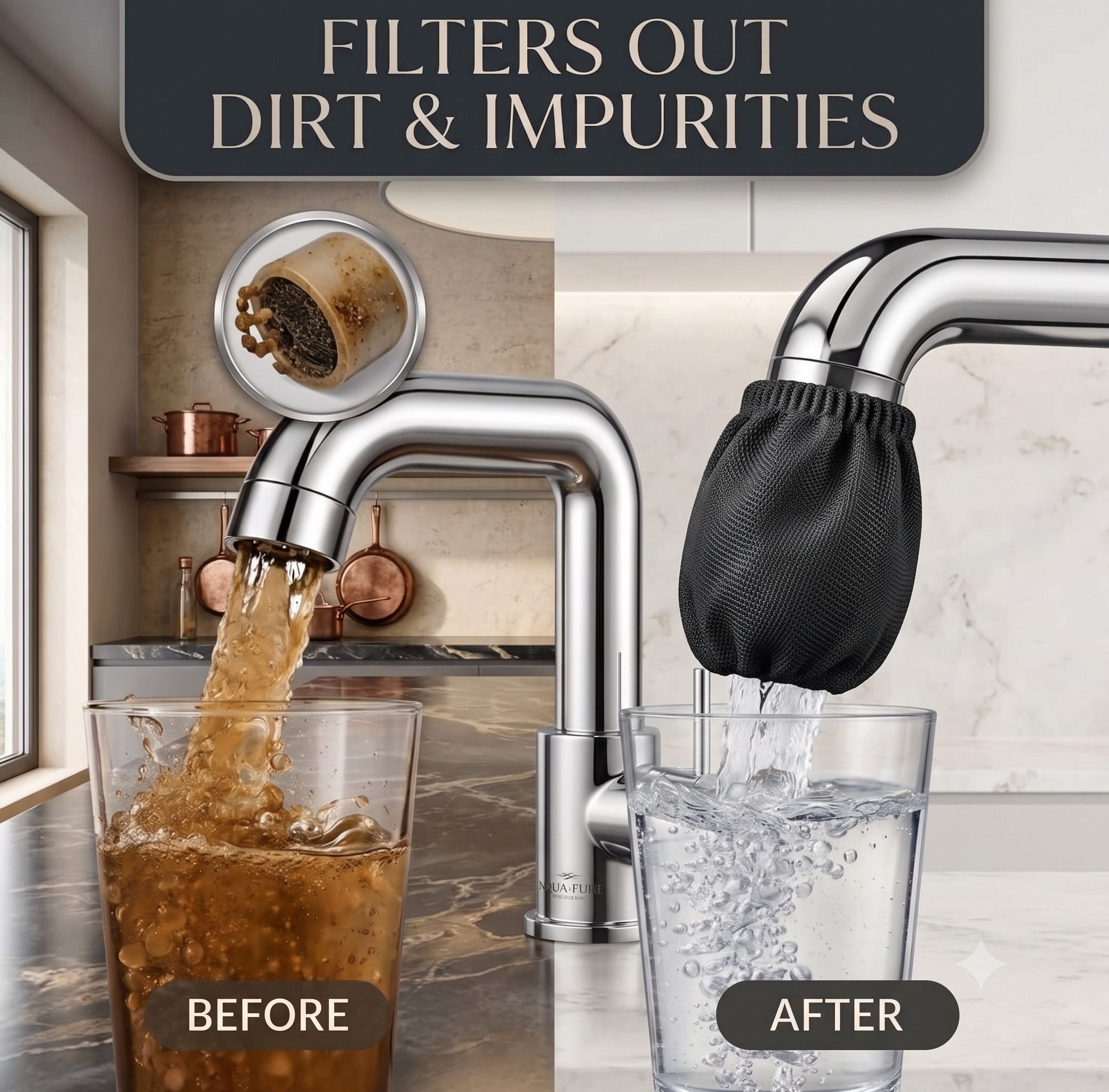 regulus Elastic Fit Tap Filter (6-Item): Reusable Double Layer Washable Cotton Cloth Tap Mount Water Filter-picture-11
