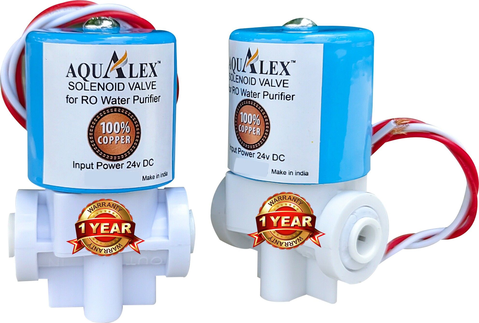 Pokar RO, 2 pcs Pure COPPER, long Life Solenoid Valve (SV) 24v DC , for RO Tap Mount Water Filter-image-29